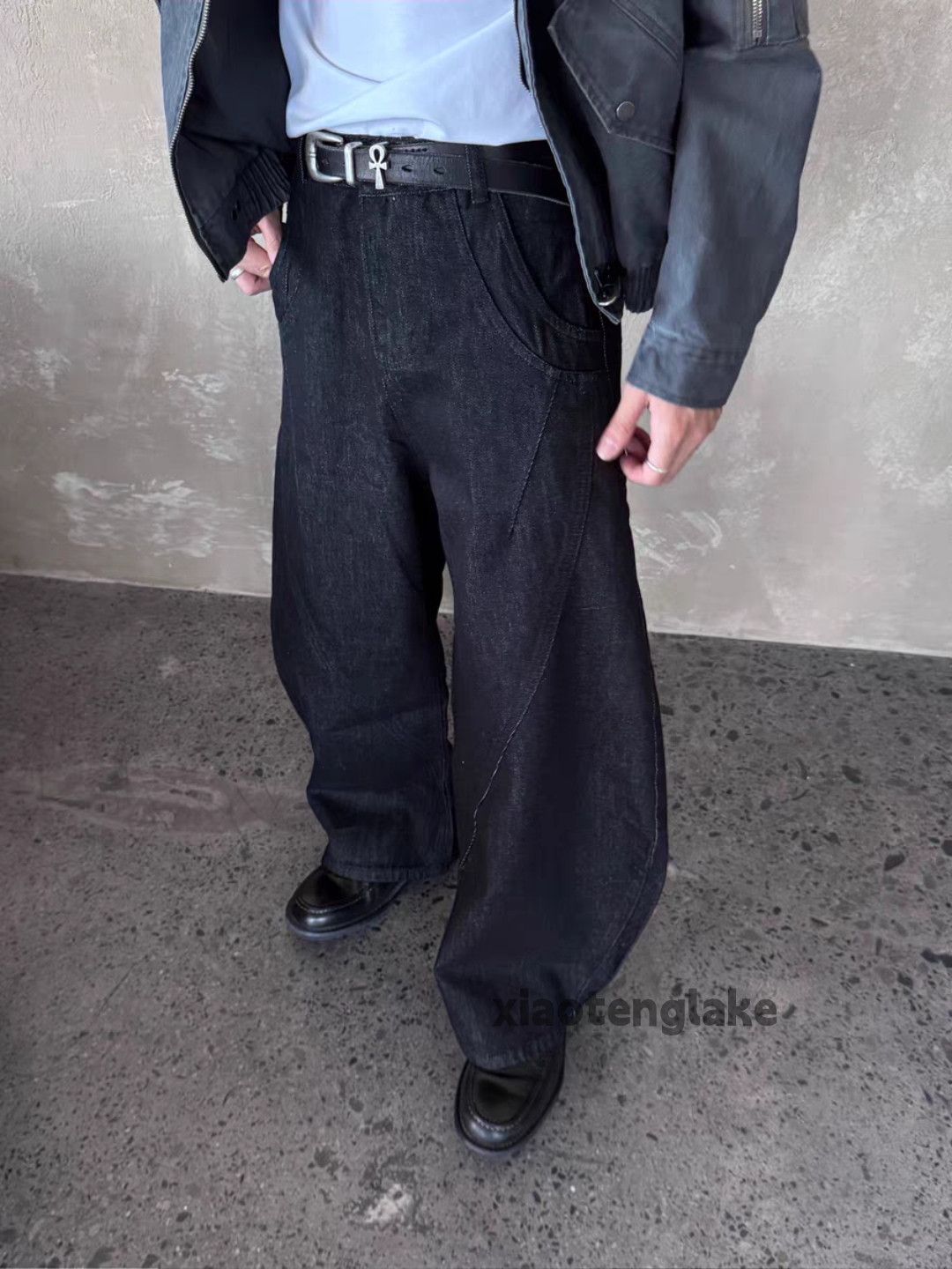 xtl vintage loose baggy skate hiphop patchwork jeans