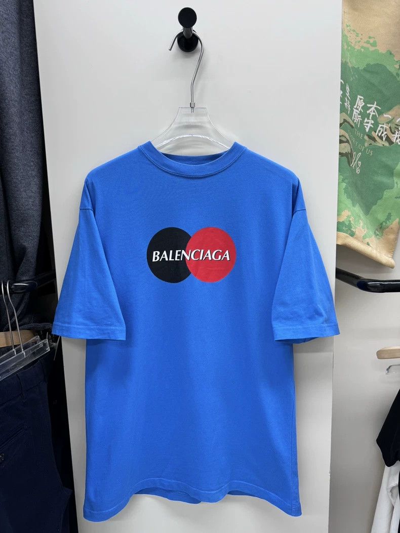 Balenciaga Balenciaga BCA Blue Mastercard Logo Tee - dmc Size US XXS / EU 40 - 1 Thumbnail