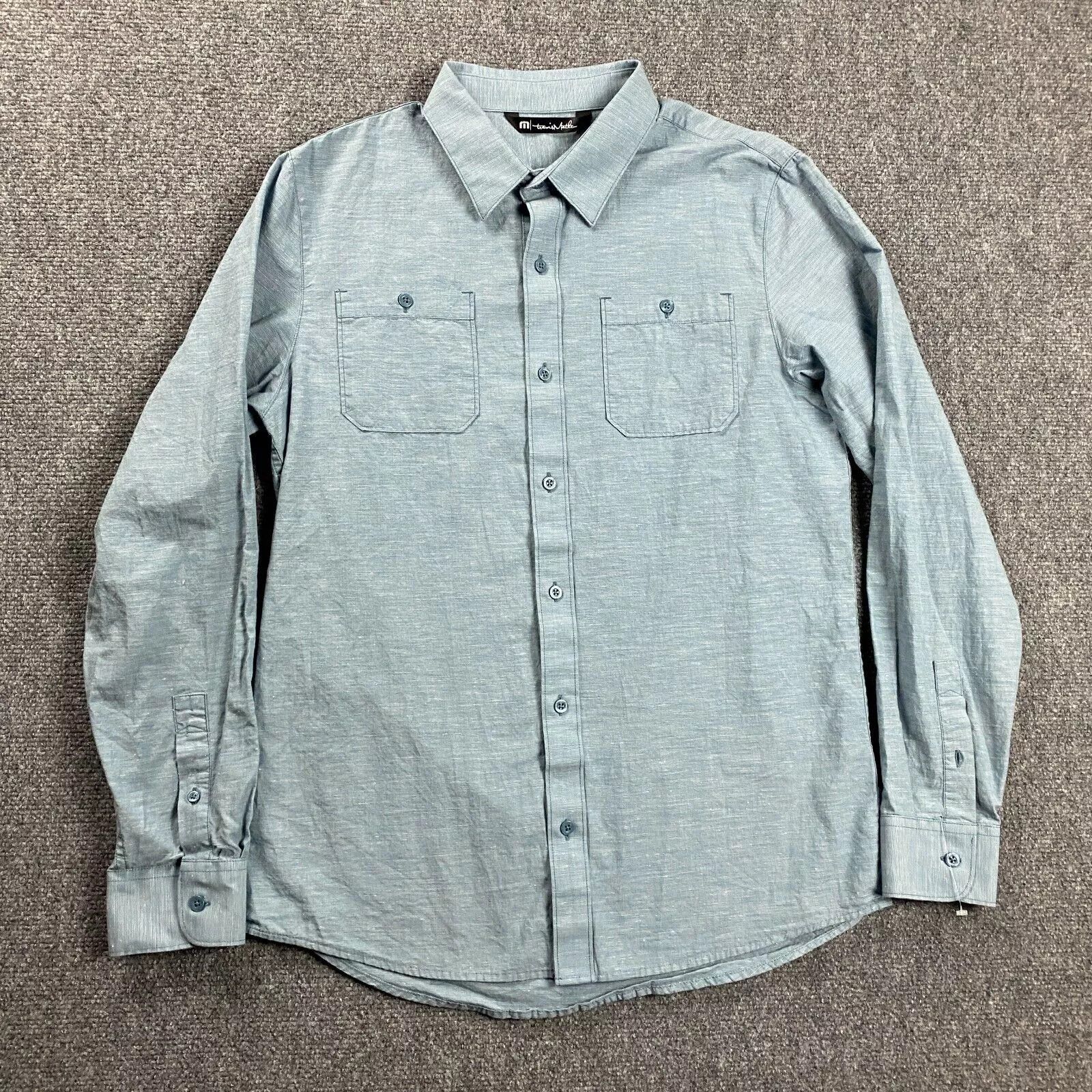 TravisMathew Travis Mathew Shirt Mens Medium Button Up Double Pockets Size US M / EU 48-50 / 2 - 1 Thumbnail