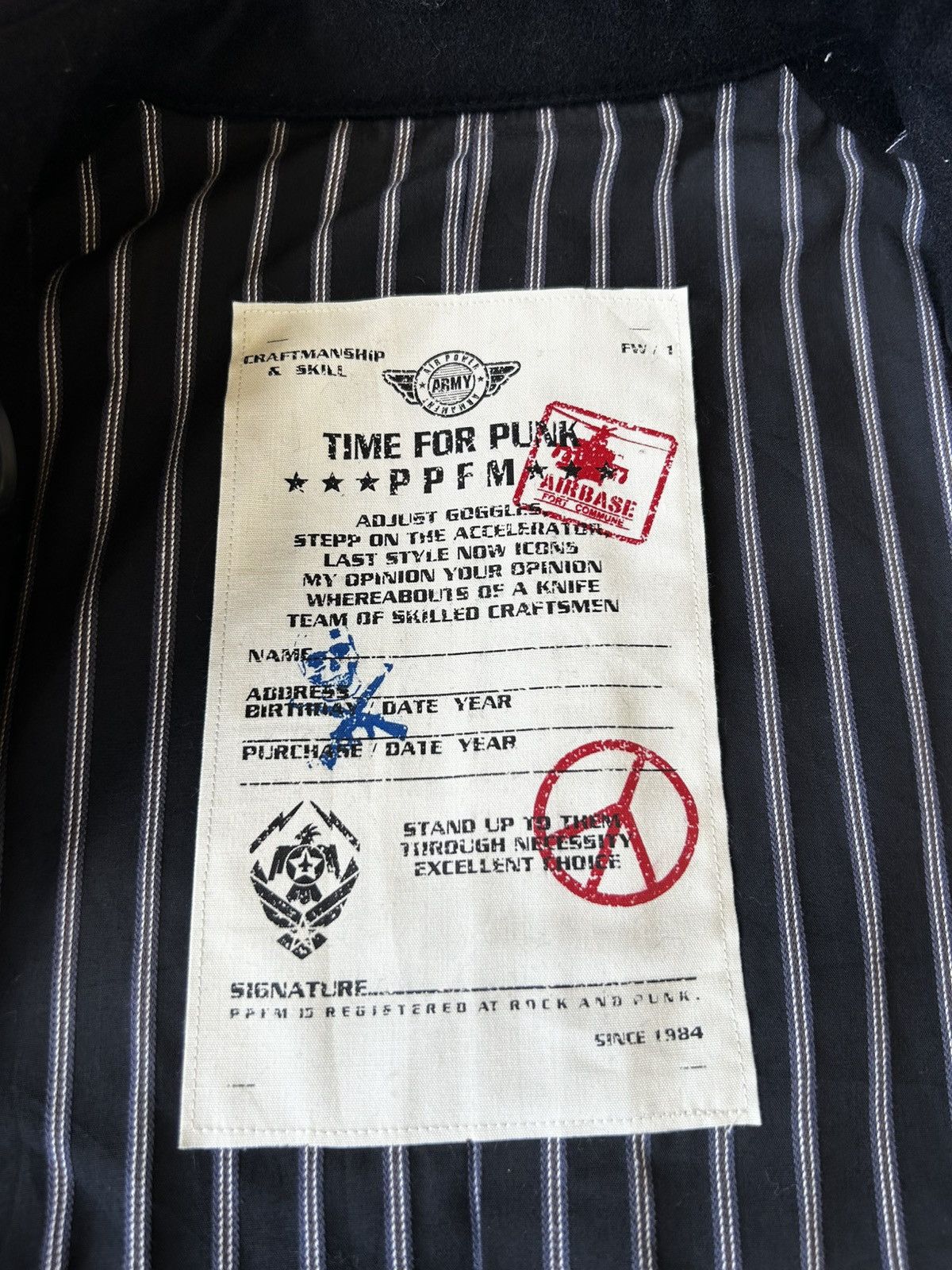 Japanese Brand PPFM TIME FOR PUNK DOUBLE BREASTED WOOL JACKET Size L / US 10 / IT 46 - 11 Thumbnail