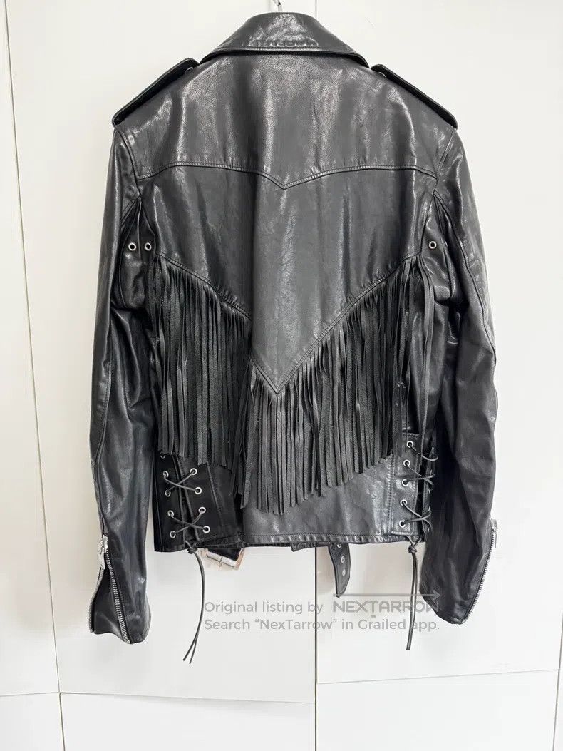 Saint Laurent Paris Saint Laurent Paris Frilled Motorcycle Leather Jacket Size US M / EU 48-50 / 2 - 7 Thumbnail