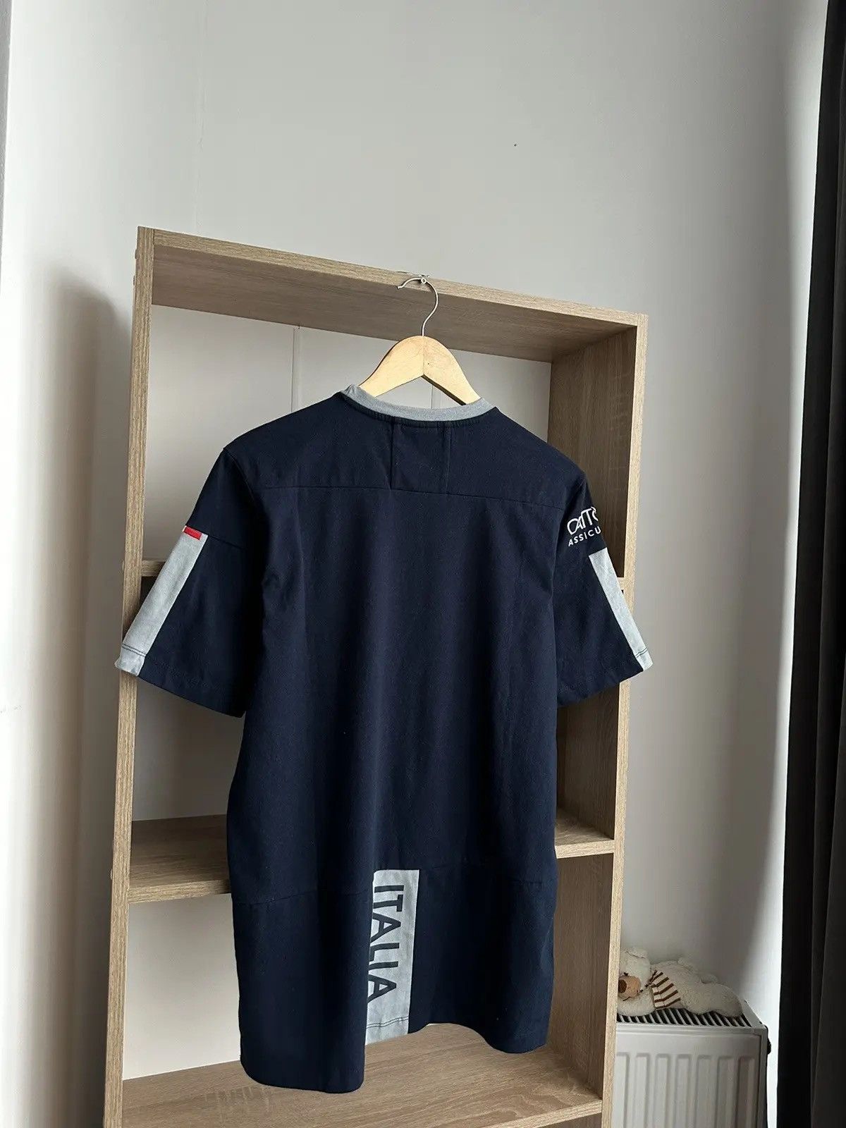 Vintage Vintage T-Shirt Italia Rugby Cotone Ufficiale Player Fir Size US L / EU 52-54 / 3 - 15 Thumbnail