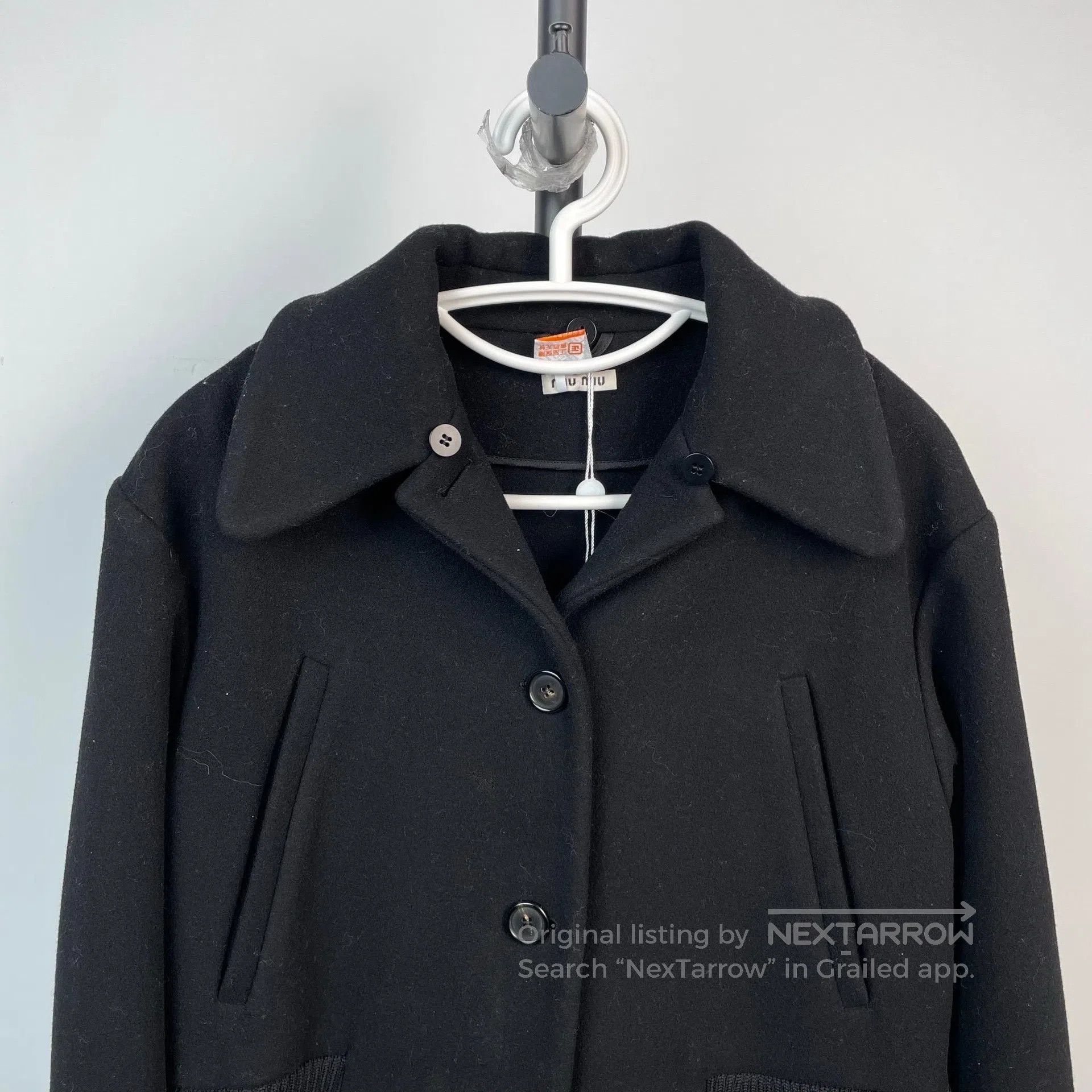 Miu Miu Miu Miu Black lapel woolen jacket coat| Size XS / US 0-2 / IT 36-38 - 3 Thumbnail