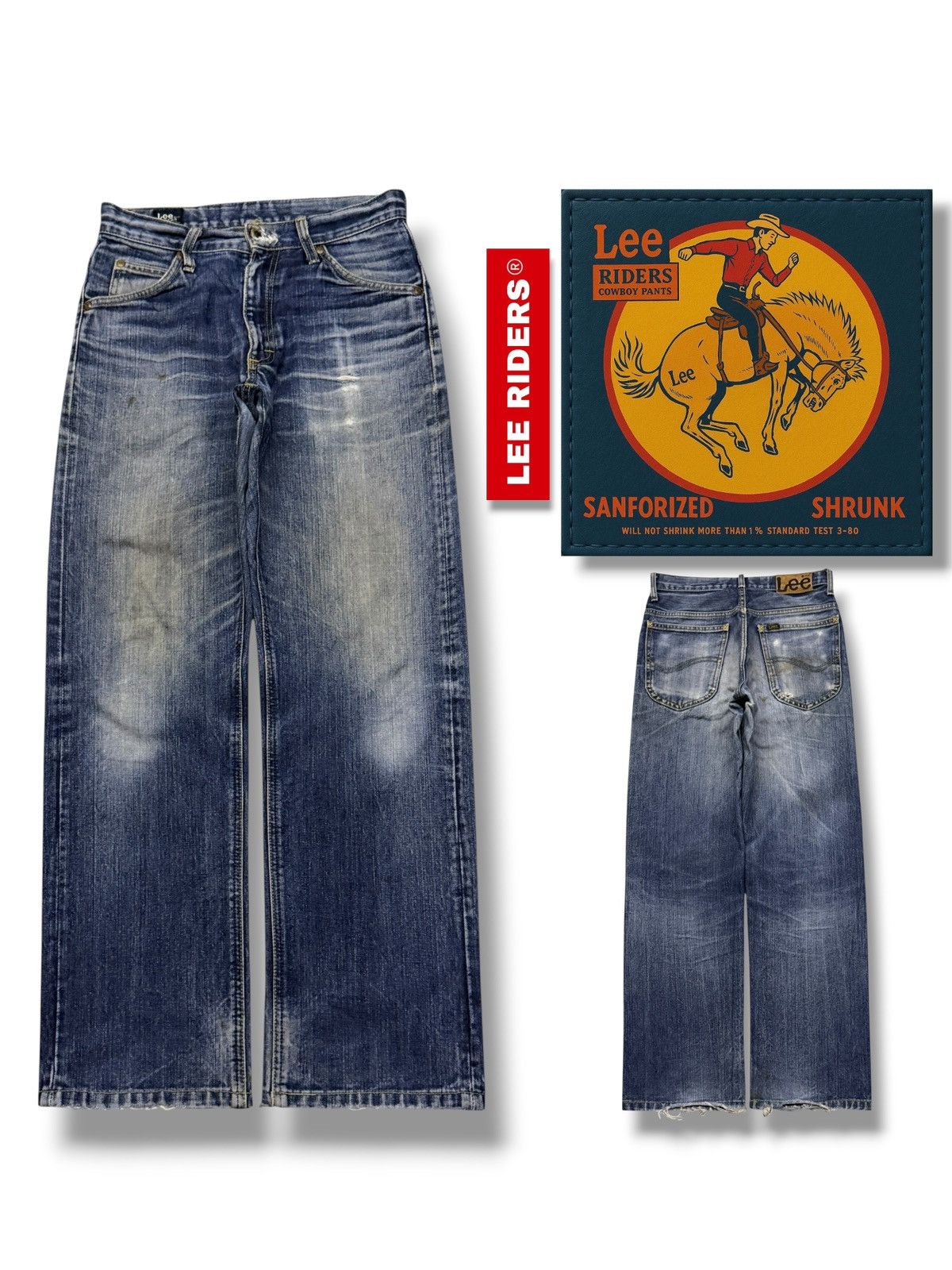 Lee Vintage Lee Riders Japan Denim Jeans | Straight Fit | W28 Size US 28 / EU 44 - 1 Thumbnail