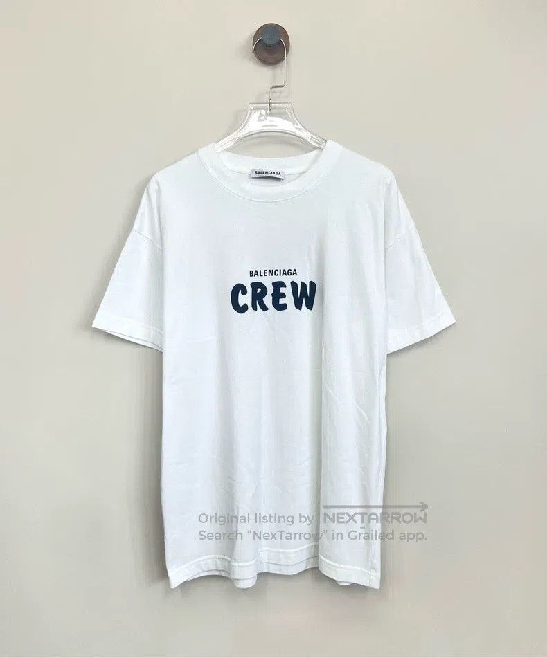 Balenciaga Balenciaga White short-sleeved crewneck t-shirt with lette Size US XS / EU 42 / 0 - 1 Thumbnail