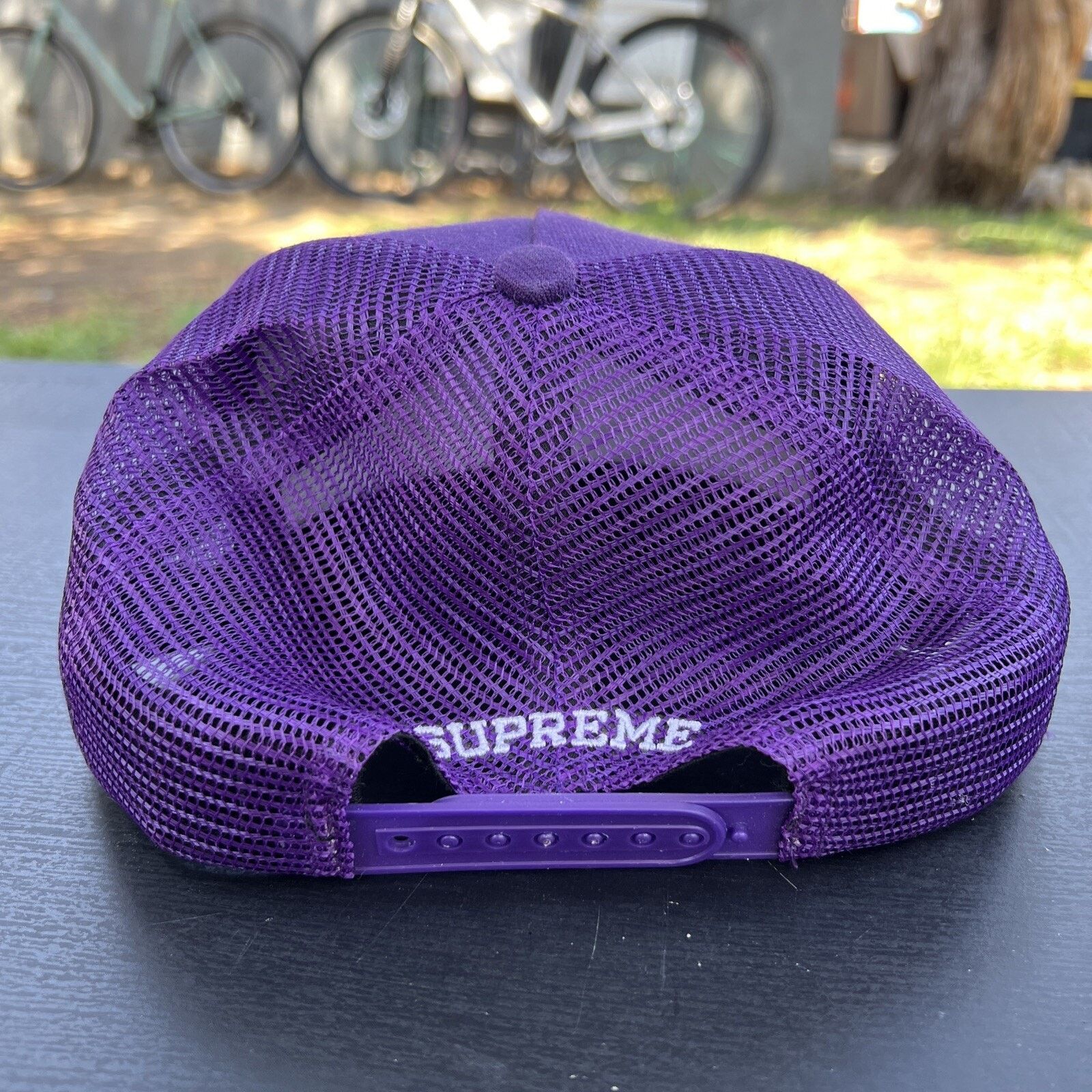 Supreme Supreme Purple Blimp World Is Yours Mesh Snapback Hat Size ONE SIZE - 4 Thumbnail