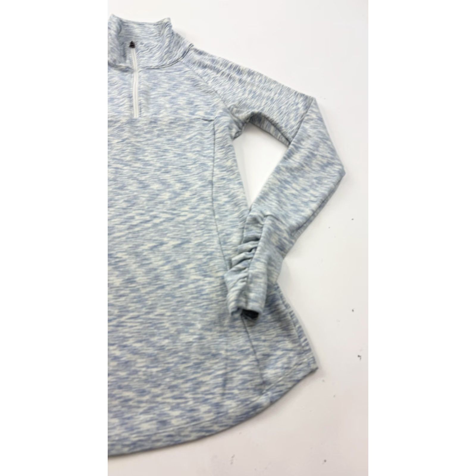 Vintage Columbia Shirt Womens Petite Medium Blue 1/4 Zip Long Sleeve Lightweight Stretch Size M / US 6-8 / IT 42-44 - 2 Thumbnail