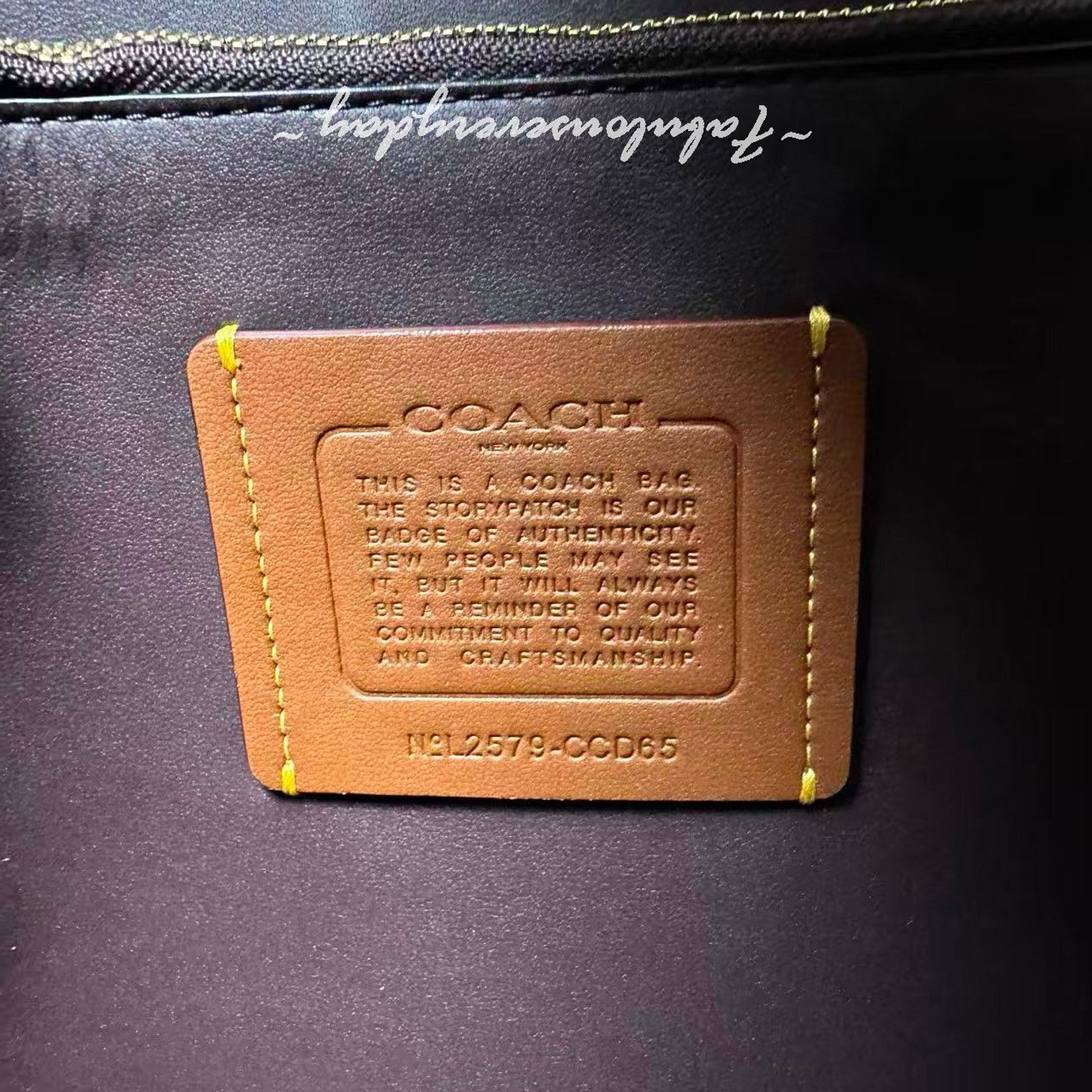 Coach Coach Hadley Large Shoulder Bag Leather/Gold/Black CCD65 NWT Size ONE SIZE - 7 Thumbnail