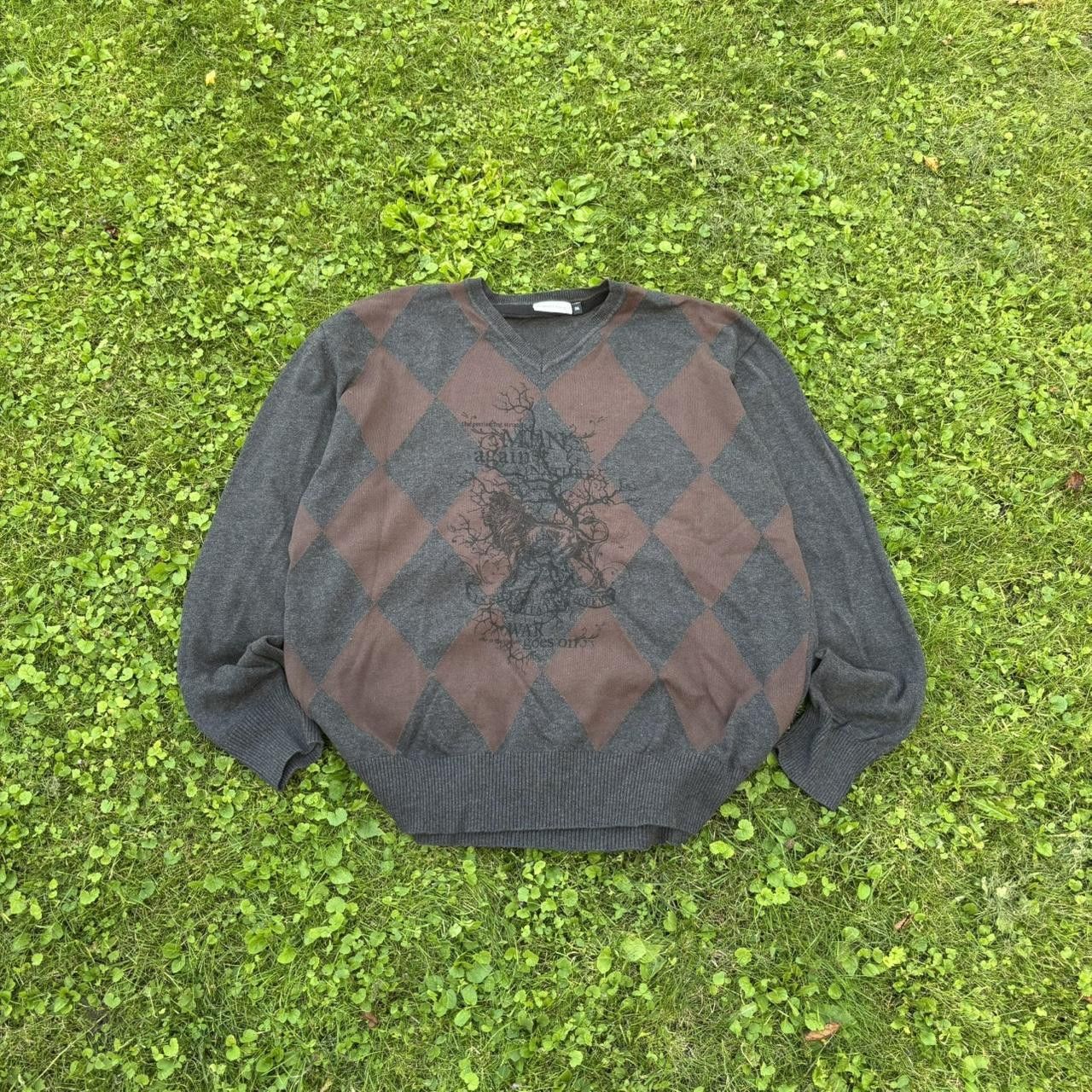 Japanese Brand Vintage y2k 90s sigilism affliction style sweater Size US XXL / EU 58 / 5 - 1 Thumbnail