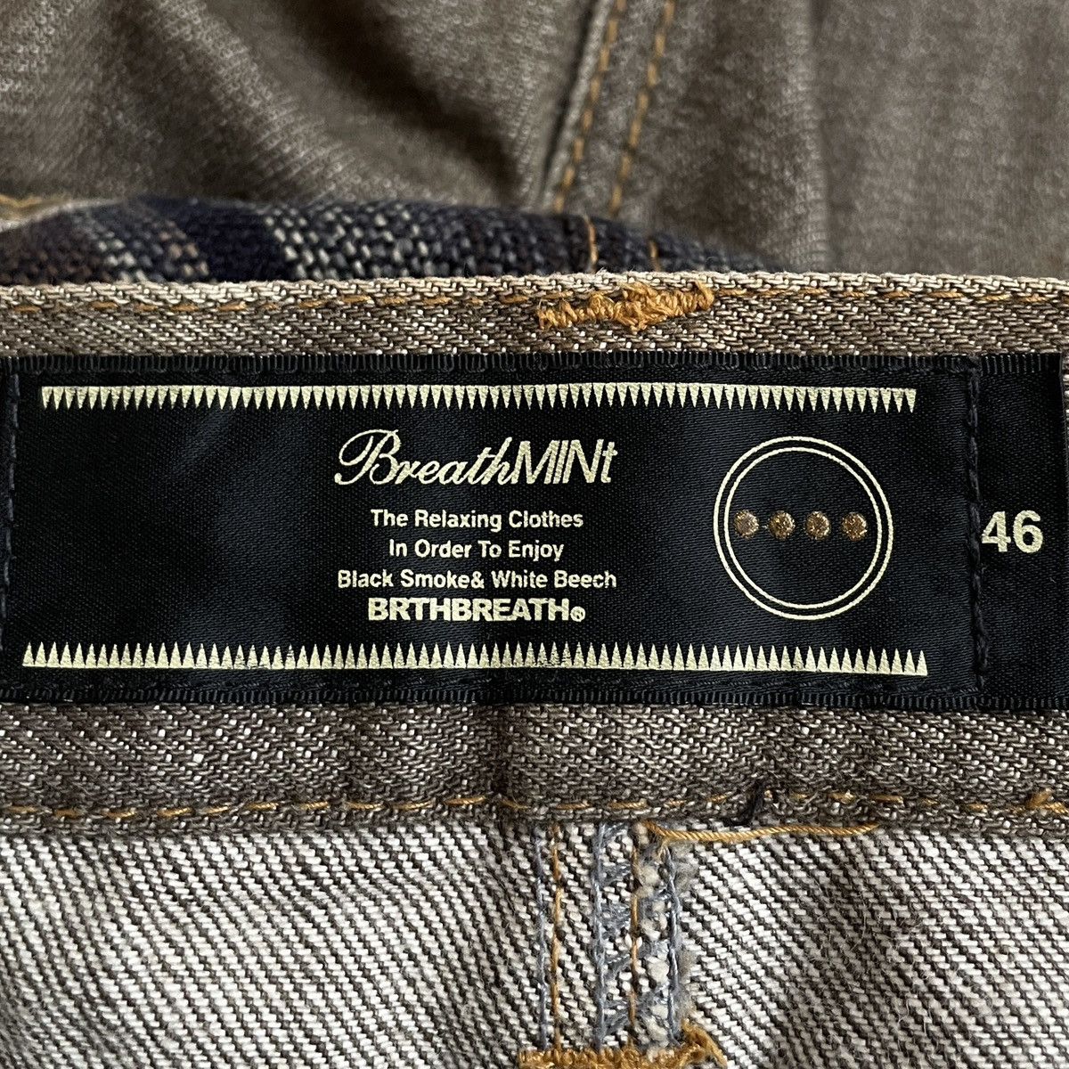 If Six Was Nine Vintage Japanese Brand Breath Mint Double Waist Jeans 2000s Size US 44 / EU 60 - 9 Thumbnail