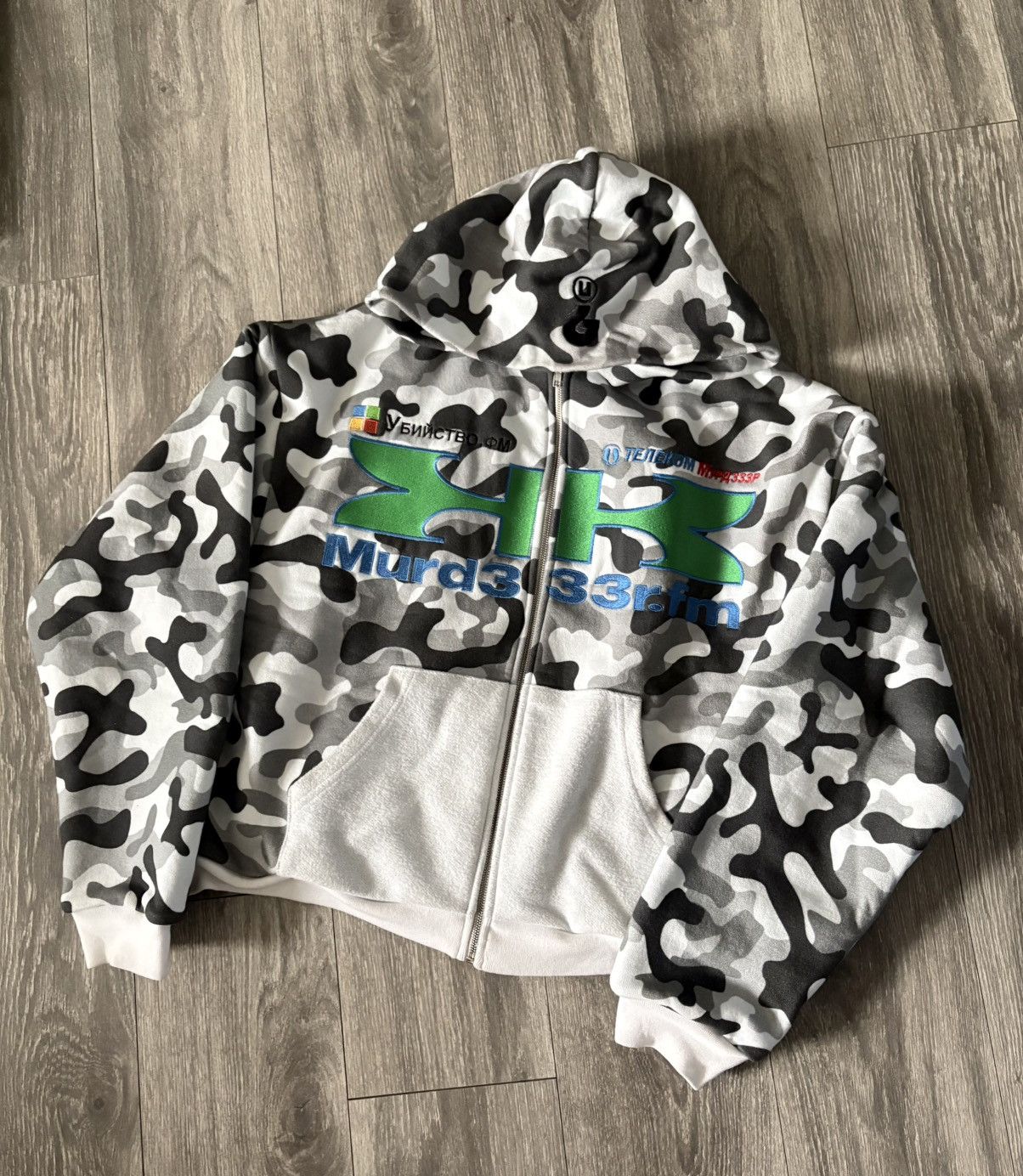 Greedy Unit × murd333r.fm Murd333r fm greedy unit zip hoodie Size US L / EU 52-54 / 3 - 1 Thumbnail