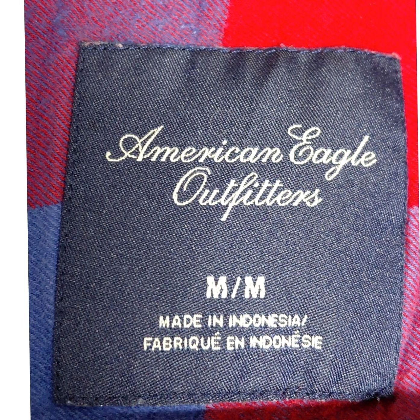 American Eagle Outfitters American Eagle Outfitters Shirt Red Blue Long Sleeve Button-Up Size M Plaid Size US M / EU 48-50 / 2 - 3 Thumbnail