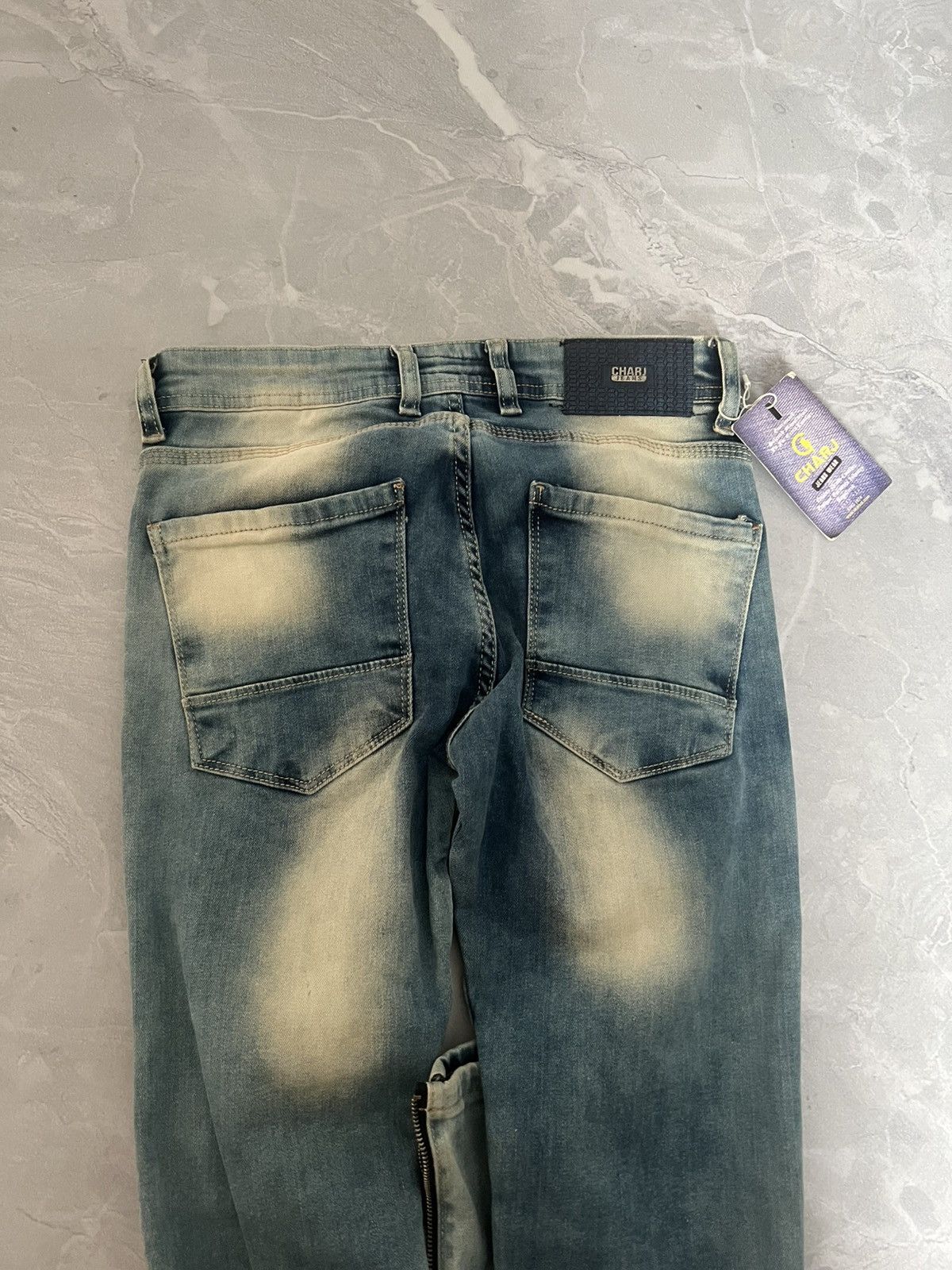 Japanese Brand Glamour Streetwear Skinny Glitter / Faded Destroyed Y2K Size US 29 - 5 Thumbnail