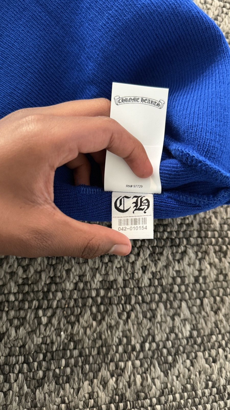 Chrome Hearts Chrome Hearts CH Blue Beanie Size ONE SIZE - 5 Thumbnail