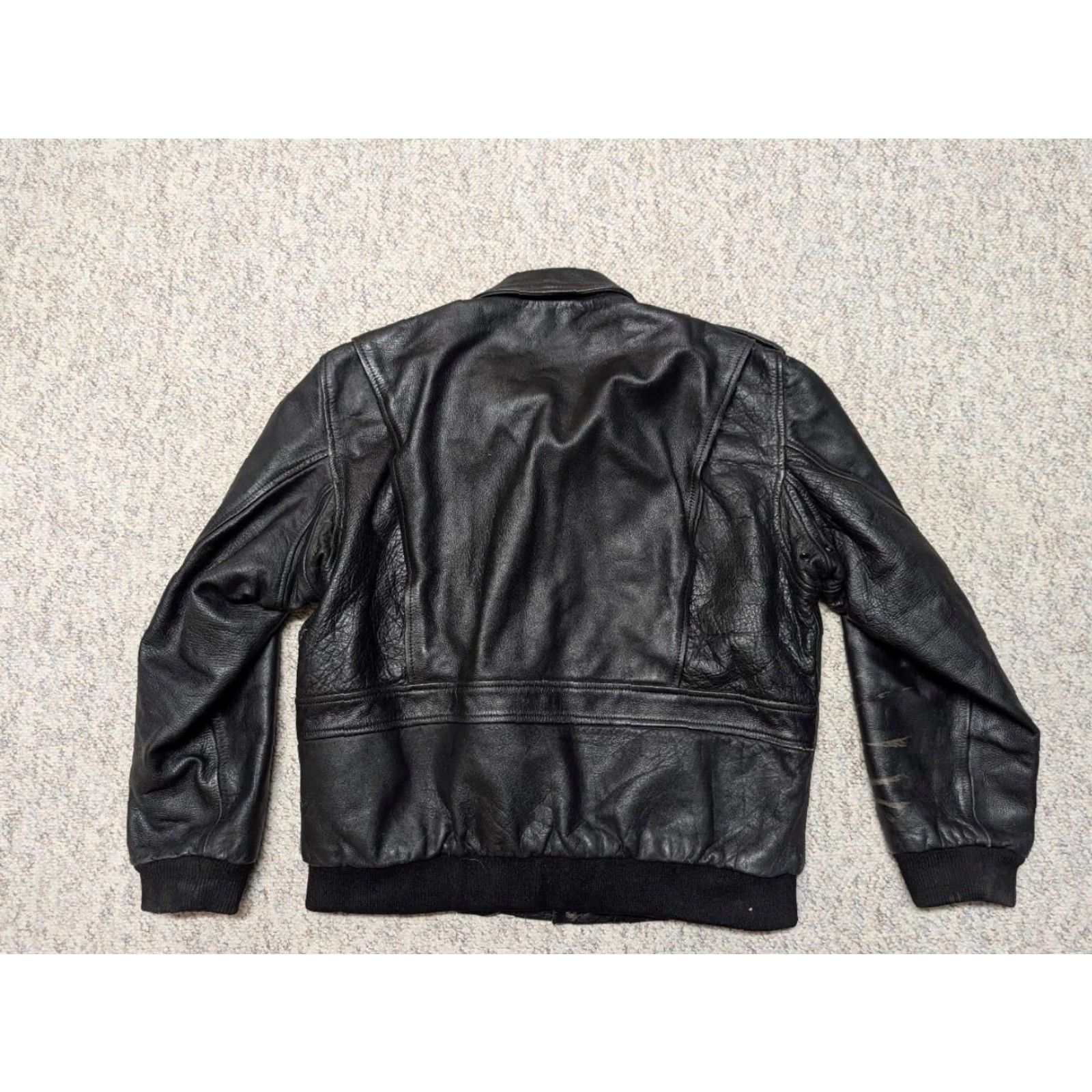 Vintage VINTAGE A2 leather jacket FLIGHT bomber 46 motorcycle FLYERS aviation 1990s Size US XL / EU 56 / 4 - 2 Thumbnail