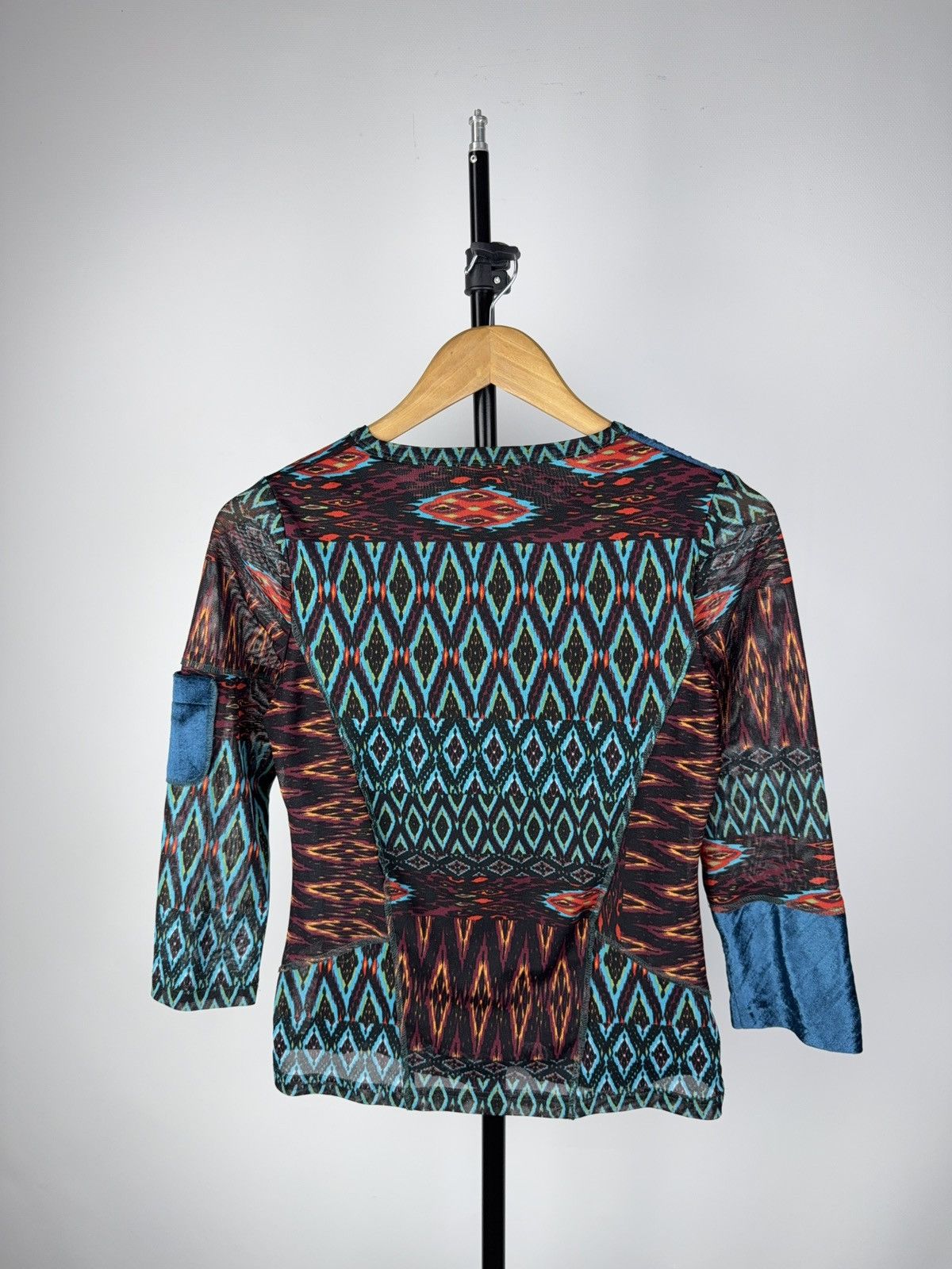 Other Vintage Psychedelic Mesh Patchwork Top Gaultier Style Y2K Size M / US 6-8 / IT 42-44 - 5 Thumbnail