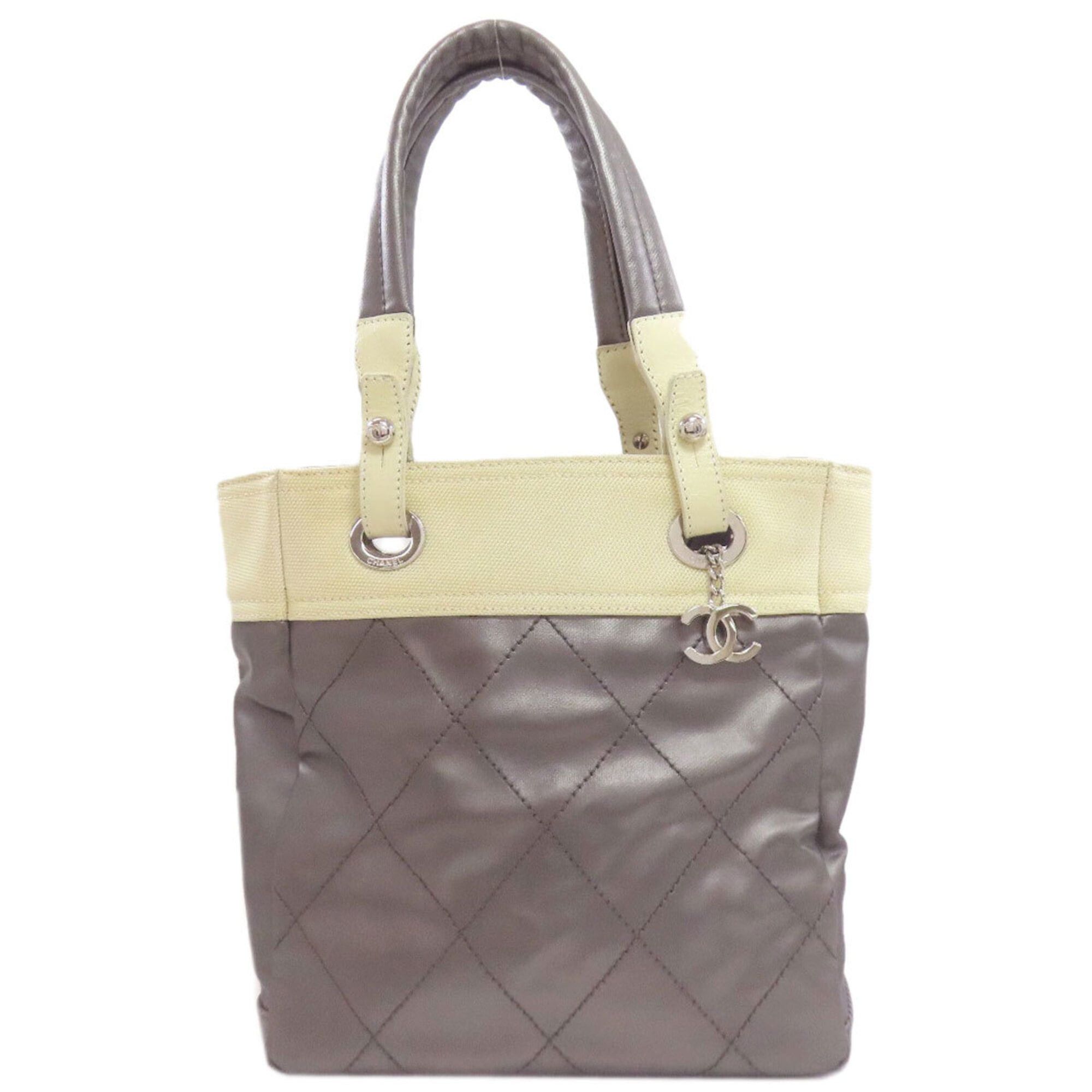 Chanel Chanel Paris Biarritz PM Silver Hardware Handbag Calfskin Women's CHANEL Size ONE SIZE - 1 Thumbnail