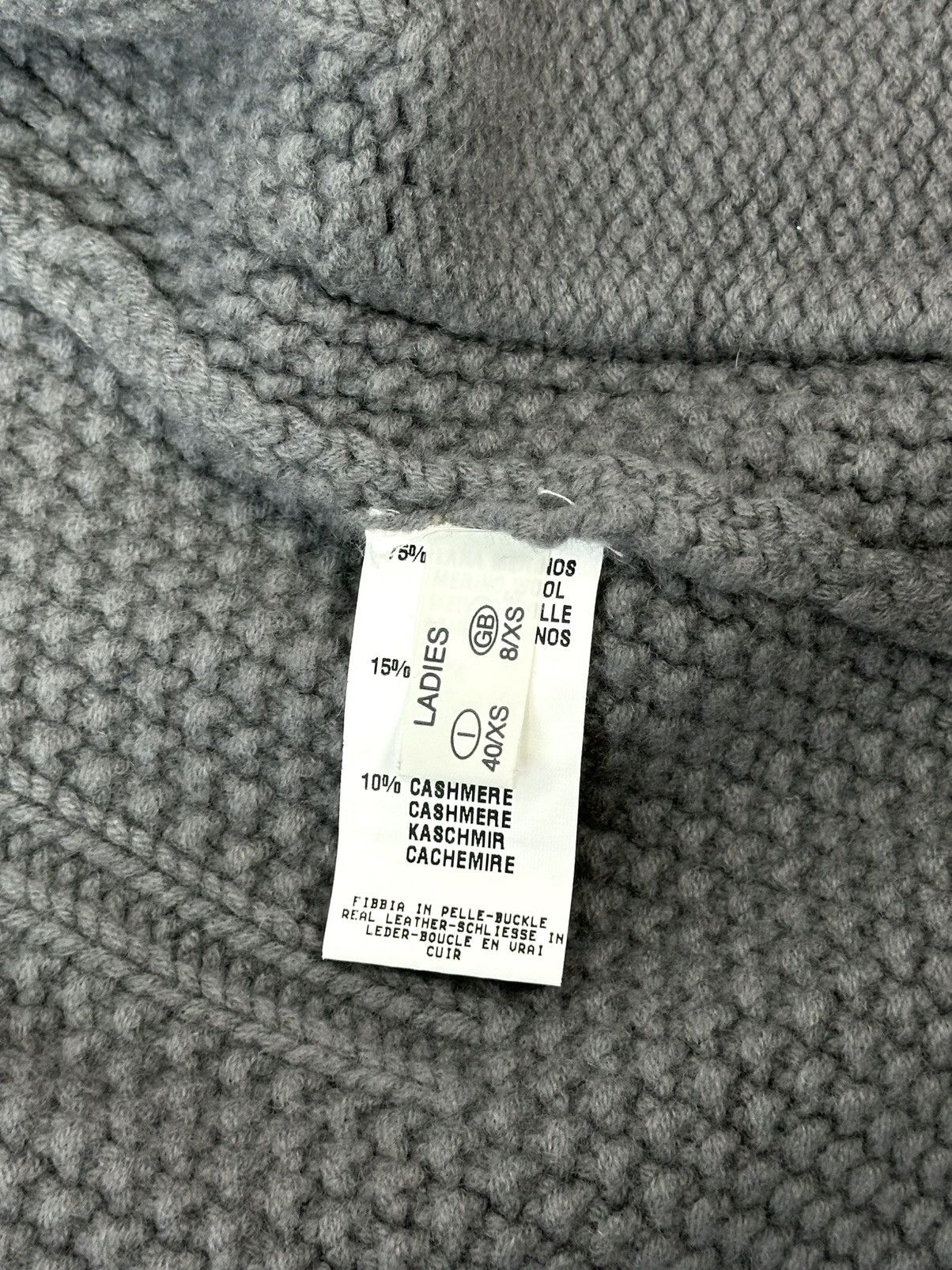 Fabiana Filippi Fabiana Filippi Made in Italy Grey Knit Long Sleeve Blazer Size XS / US 0-2 / IT 36-38 - 9 Thumbnail