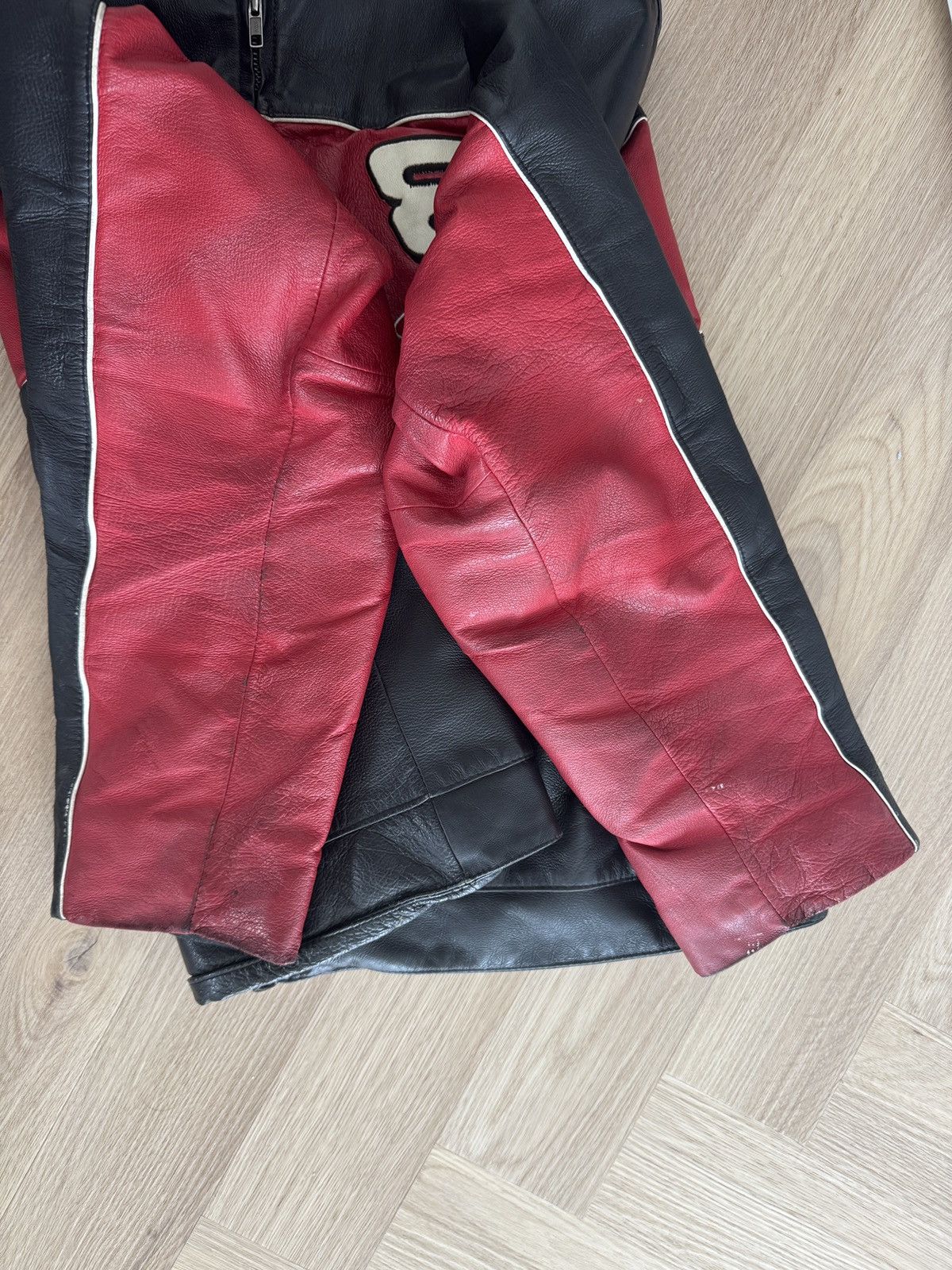Vintage Vintage Leather Racing Jacket Size US L / EU 52-54 / 3 - 3 Thumbnail