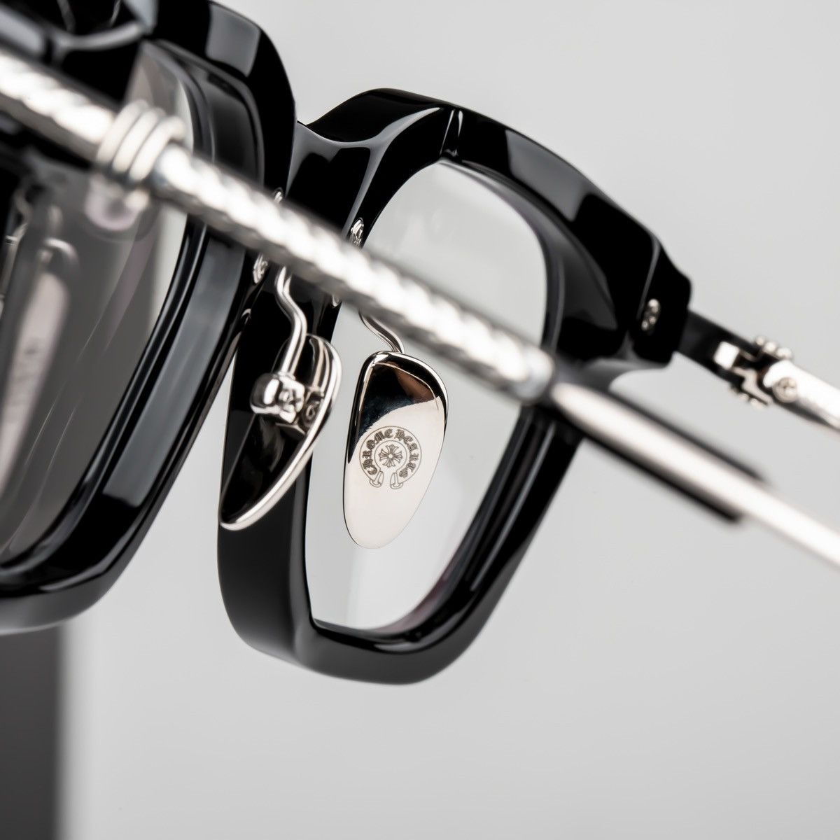 Chrome Hearts CHROME HEARTS CUMPTION-A BLACK-BRUSHED SILVER GLASSES Size ONE SIZE - 6 Thumbnail