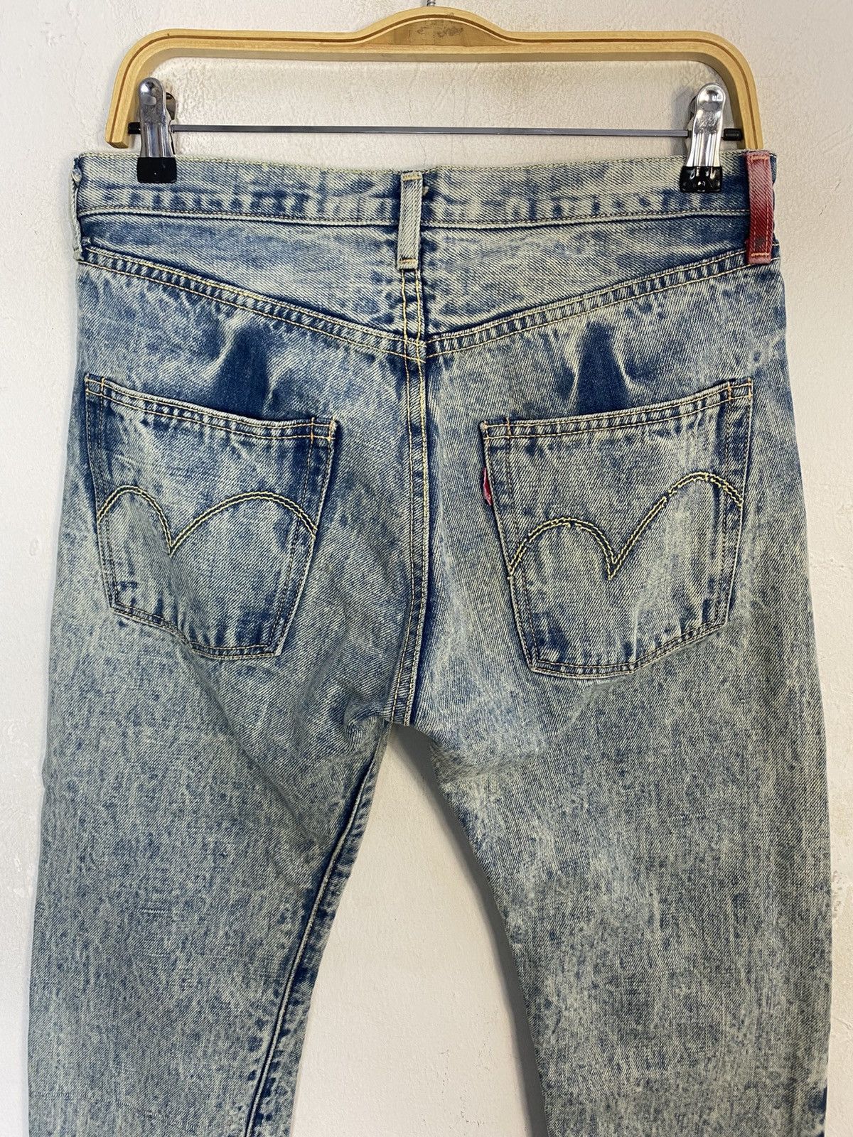 Levi's 90s Levi's Acid Wash Cropped Denim Cotton Hemp Buttonfly 31 Size US 31 - 10 Thumbnail