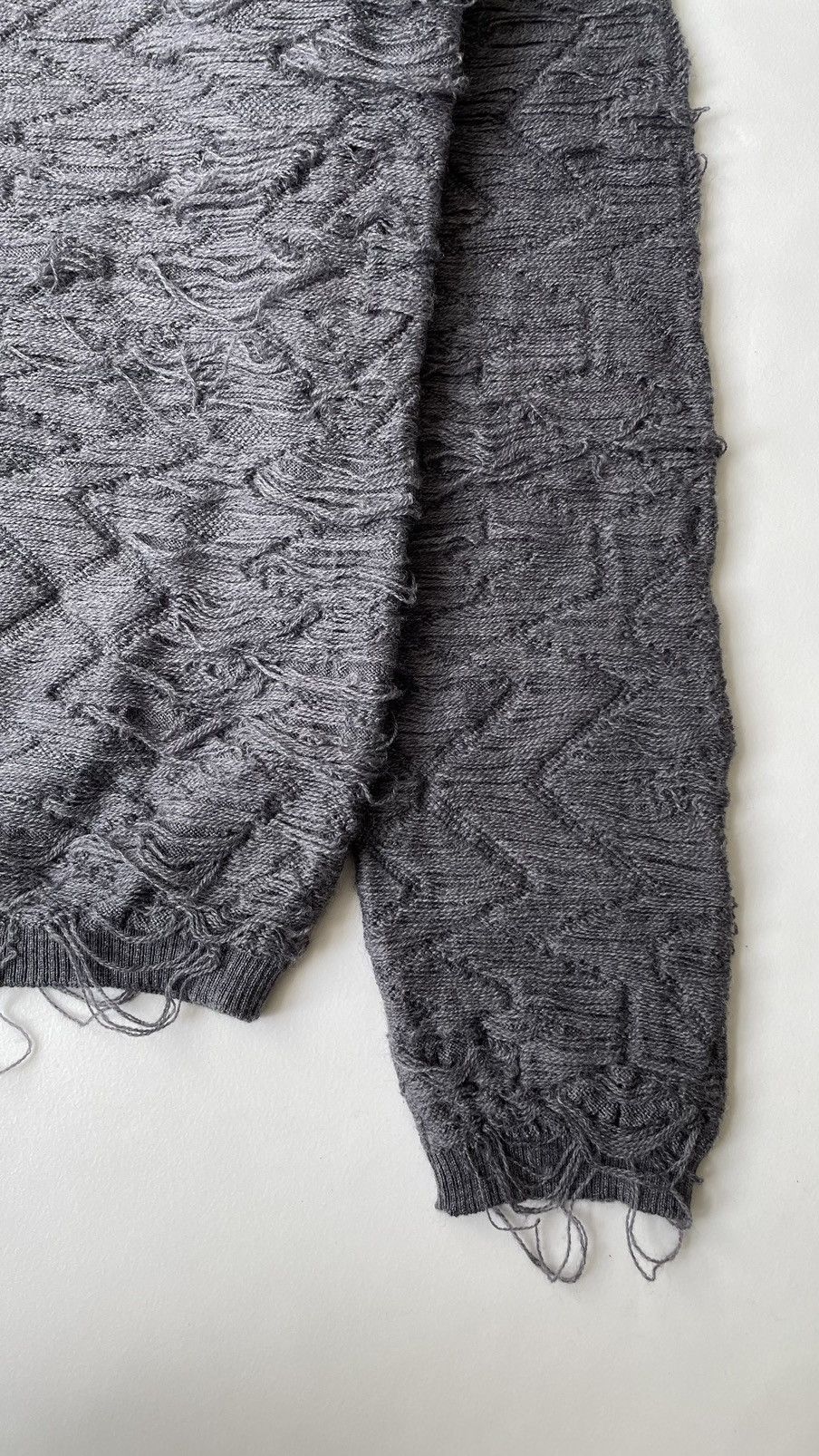 Maison Margiela A/W 10 ‘Destroyed Slouch Neck’ Knit Sweater Size M / US 6-8 / IT 42-44 - 12 Thumbnail