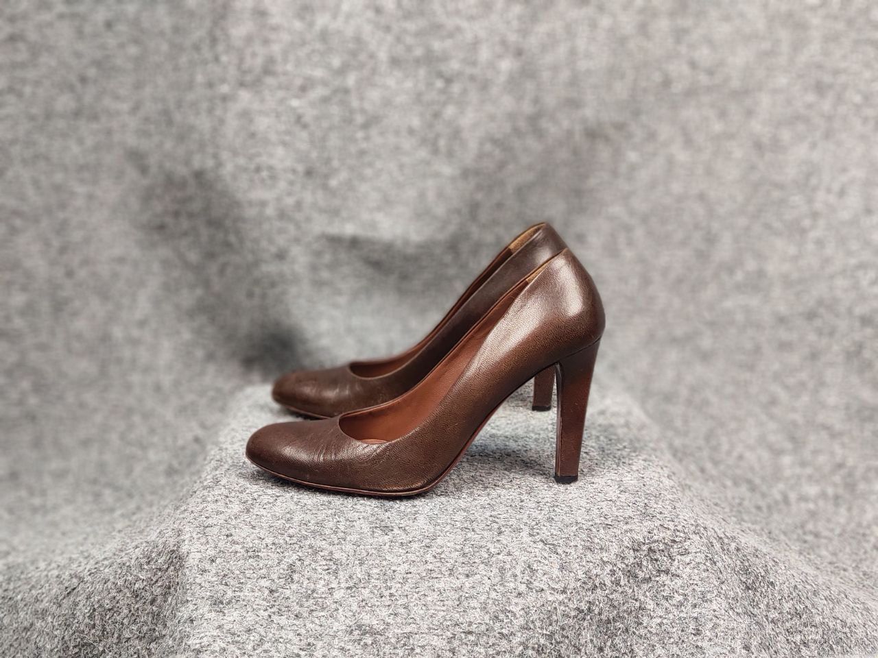 Miu Miu Vintage Luxurious Miu Miu Design Leather Brown Retro Heels Size US 9 / IT 39 - 8 Thumbnail