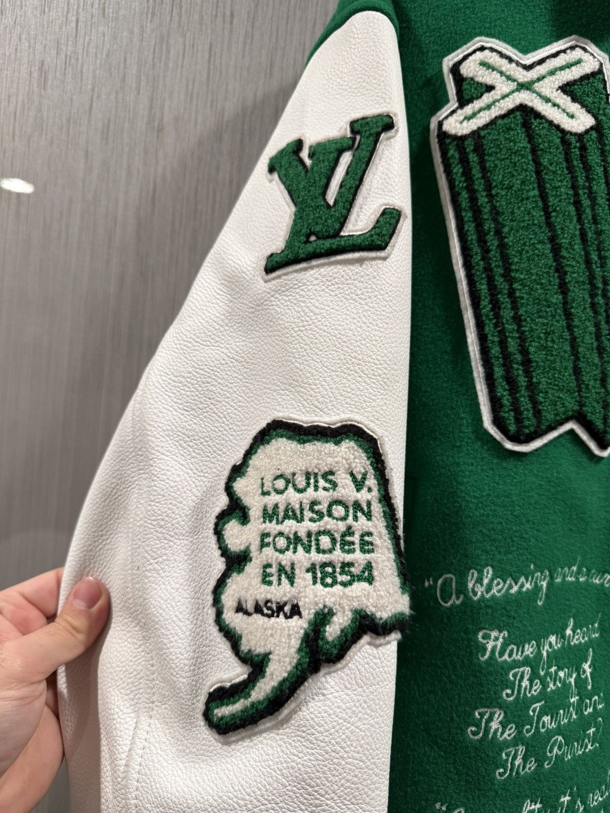 Louis Vuitton Louis Vuitton Green Patches Tourist V. Purist Varsity Jacket Size US M / EU 48-50 / 2 - 5 Thumbnail