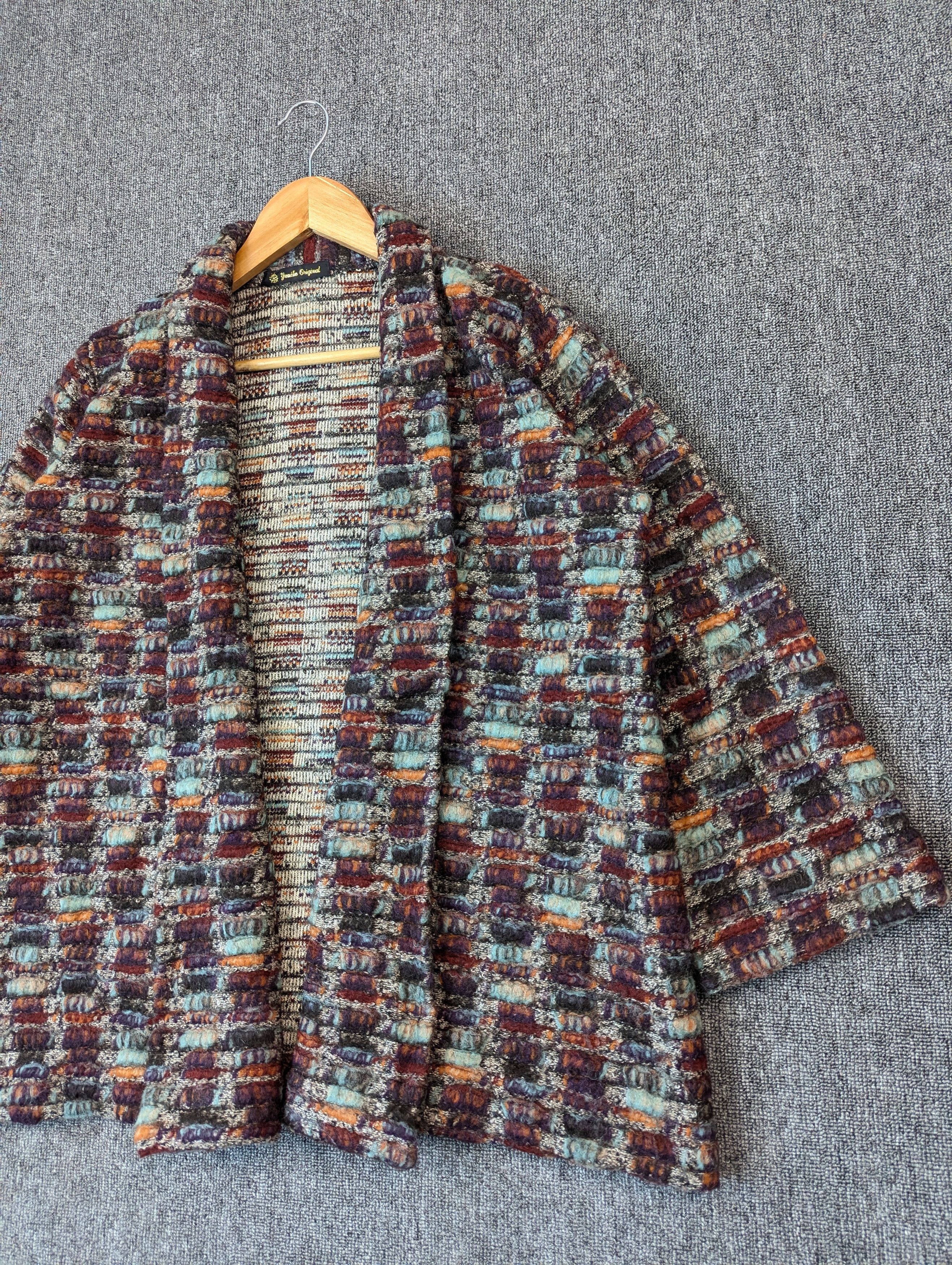 Japanese Brand Vintage Yumiko Original Handwoven Cardigan Jacket Size US M / EU 48-50 / 2 - 2 Thumbnail