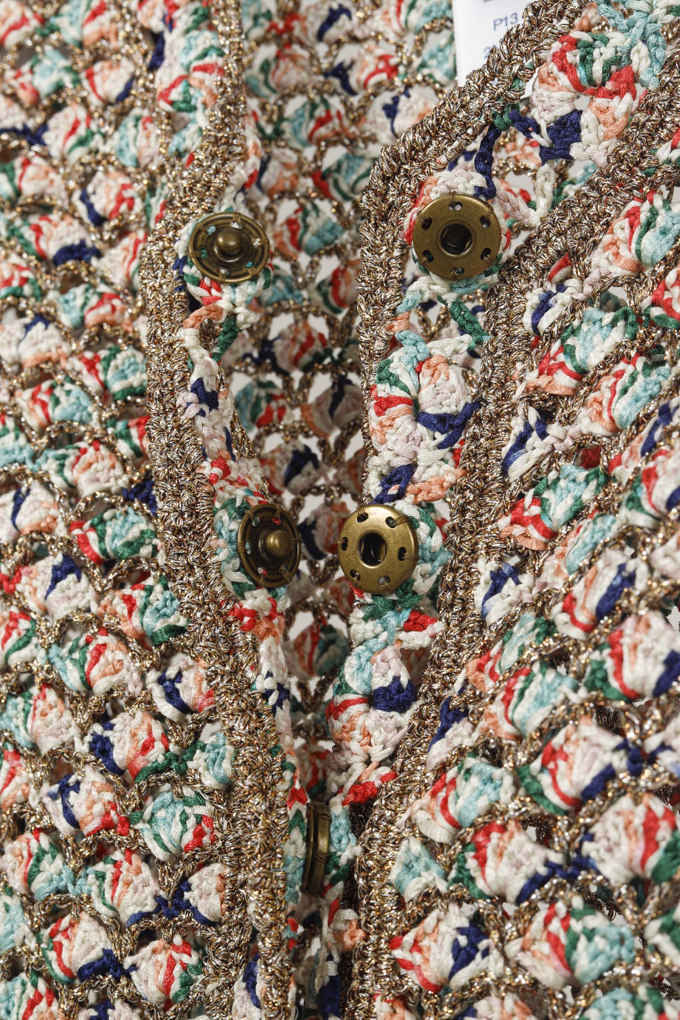 Oscar De La Renta Oscar de la Renta Multi Colour Metallic Yarn Silk Cardigan Size M / US 6-8 / IT 42-44 - 8 Thumbnail