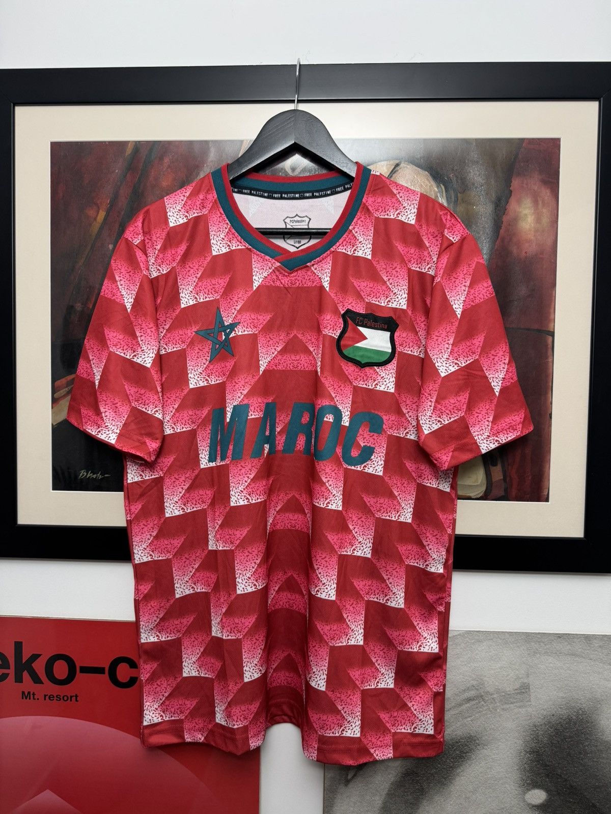 Palestina Marokko Fullprint Jersey Free Palestine Football