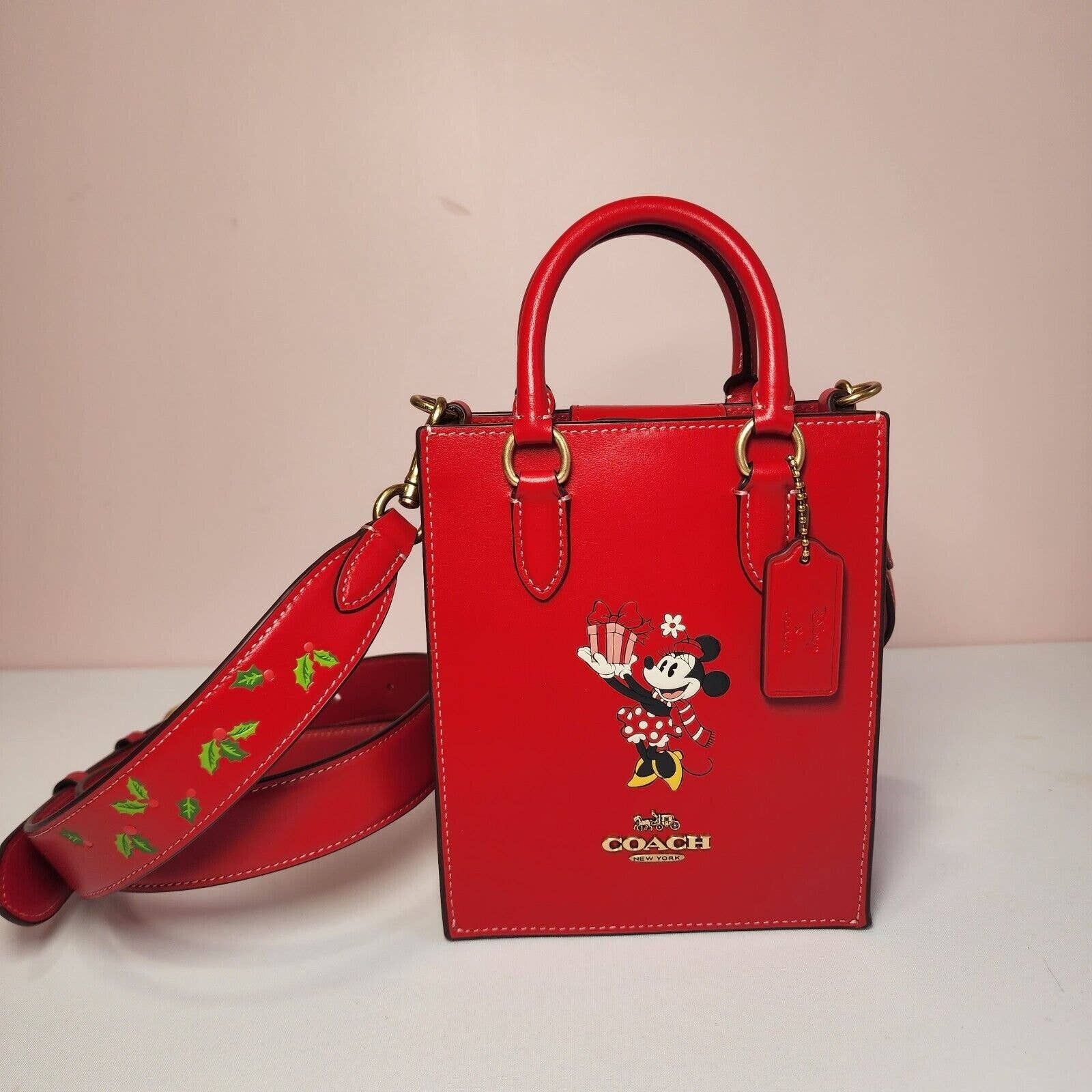 Coach Coach CN022 Disney X Coach North South Mini Tote Minnie Red | Grailed