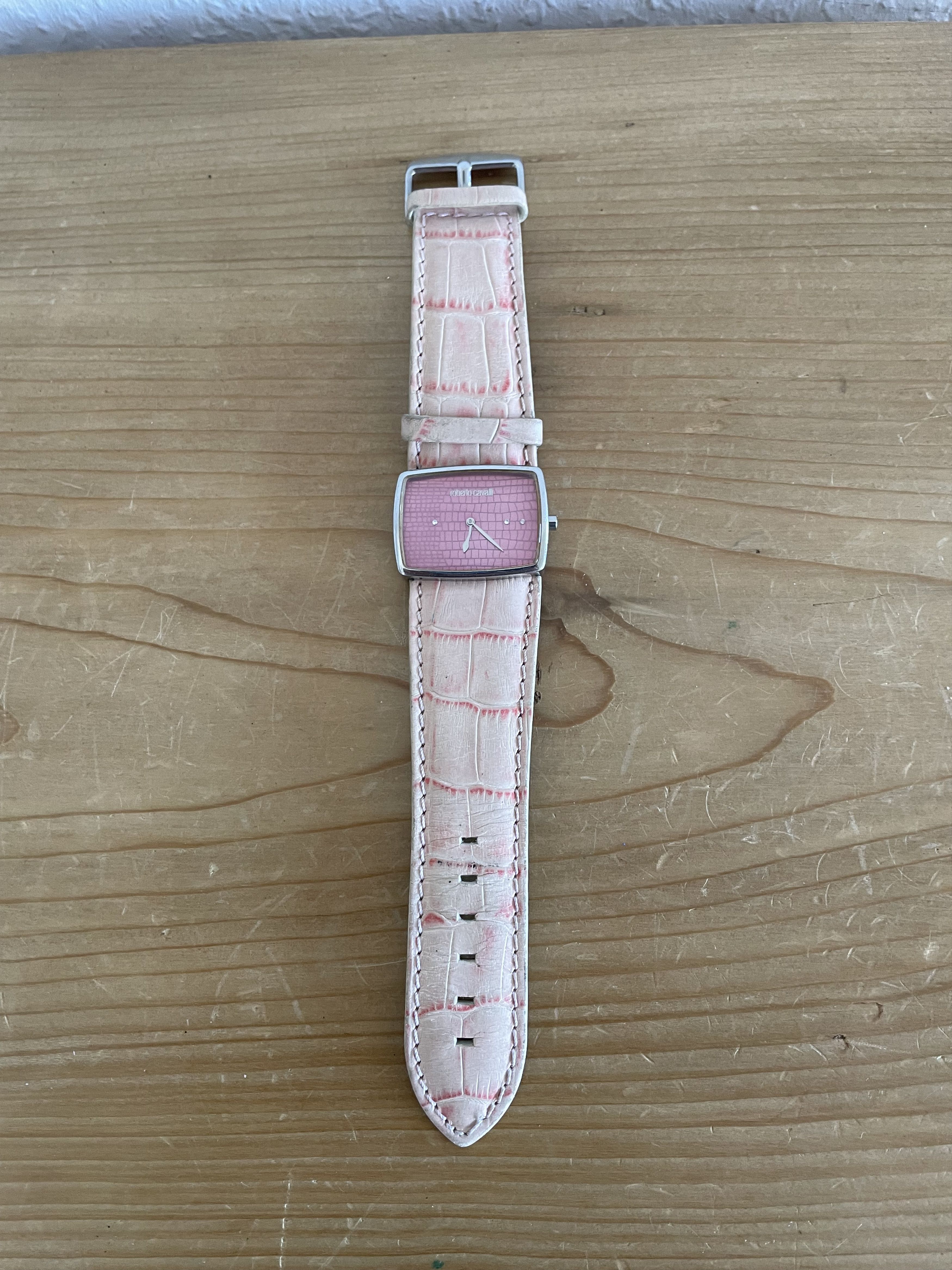 Roberto Cavalli Pink Snakeskin Strap Watch Size ONE SIZE - 4 Thumbnail