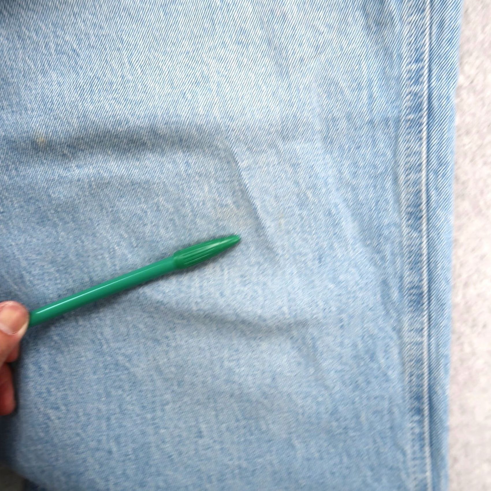 Abercrombie & Fitch Abercrombie & Fitch Jeans The 90s Relaxed High Rise Curve Love Carpenter 33/16s Blue Cotton Blend Denim Women Jeans Straight Pockets belt? Size 24" / US 00 / IT 34 - 5 Thumbnail