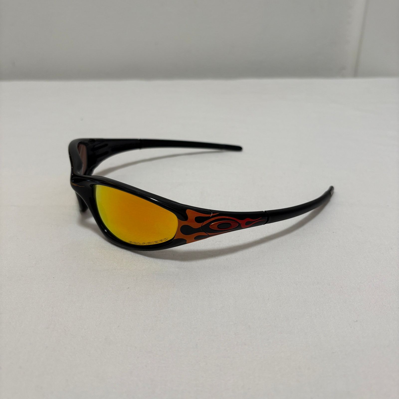Oakley Oakley Straight Jacket Flames Black Fire Iridium Sunglasses Size ONE SIZE - 4 Thumbnail