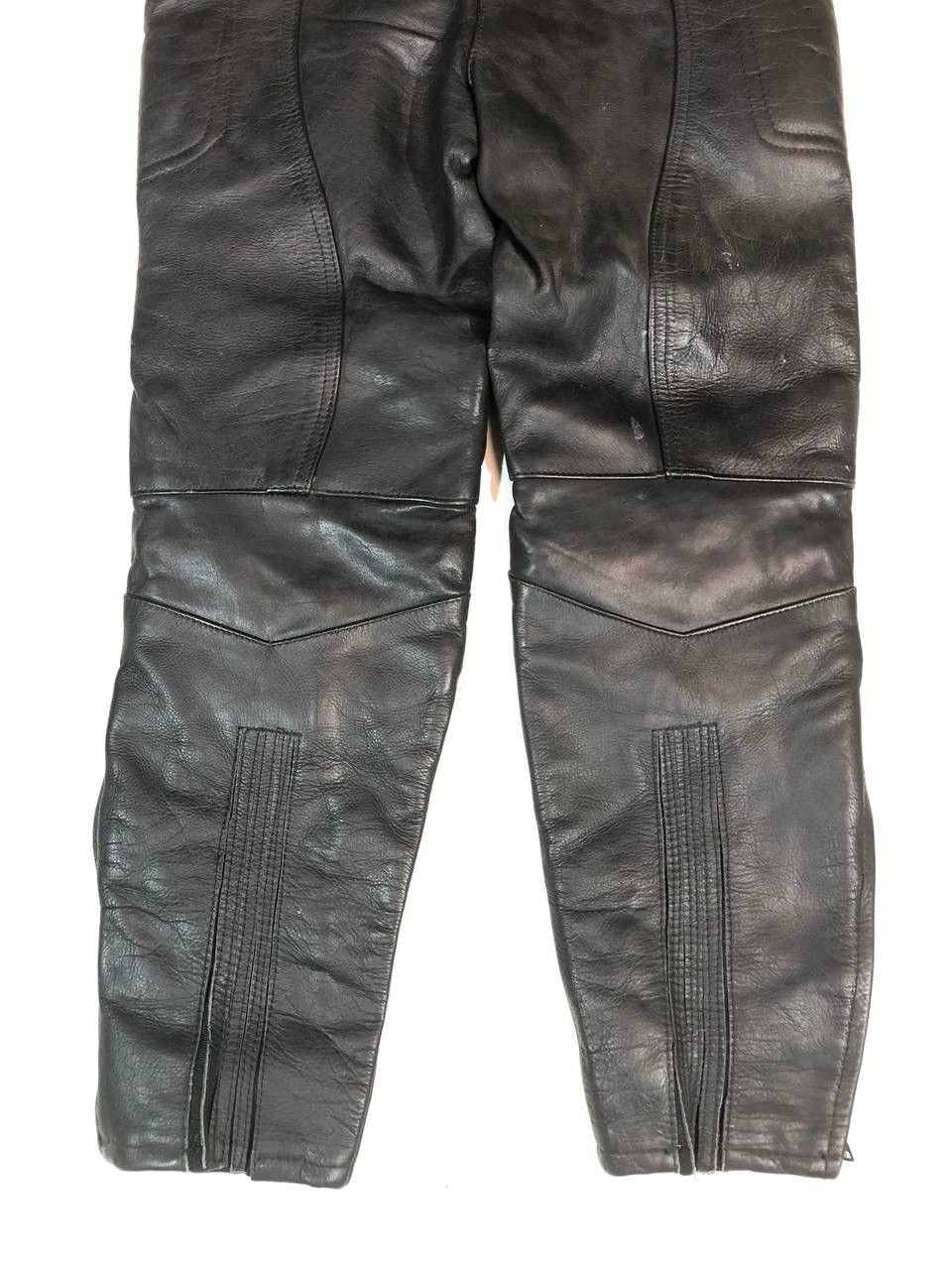 Genuine Leather Vintage Rare Biker Moto Leather Pants Vintage Size US 26 / EU 42 - 8 Thumbnail