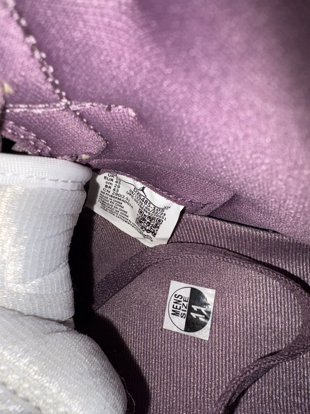 Jordan Brand AIR JORDAN 1 (WHITE, & PURPLE) Size US 11 / EU 44 - 6 Thumbnail
