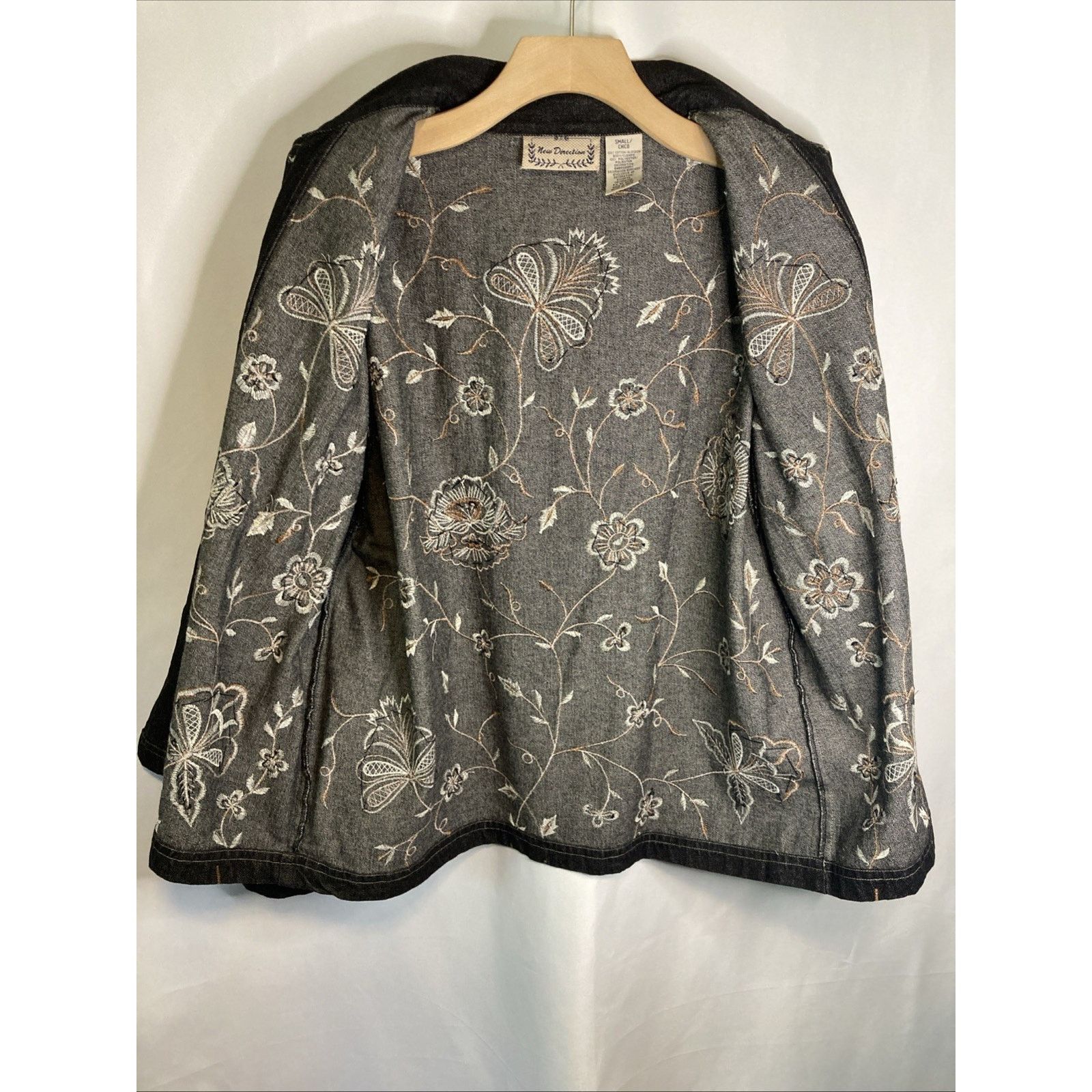 Other Vintage Embroidered Denim Jacket Y2K Floral Boho Women's S Size S / US 4 / IT 40 - 9 Thumbnail