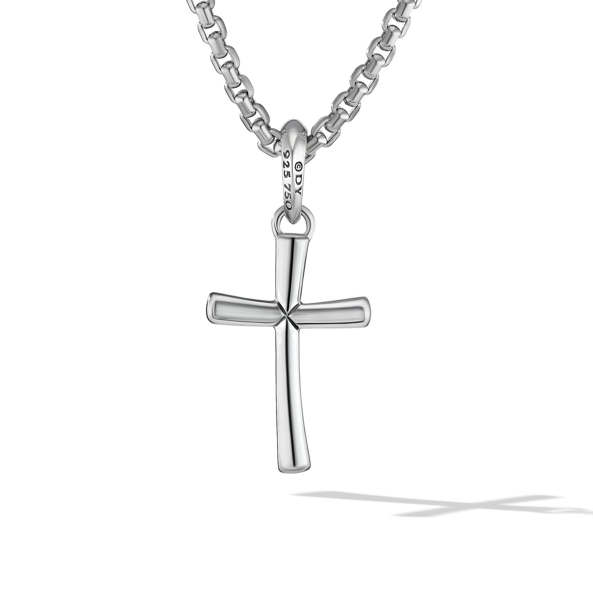 David Yurman o1w1db10526 D25766M /Size 10 /Cable Cross Amulet in Silver Size ONE SIZE - 2 Thumbnail