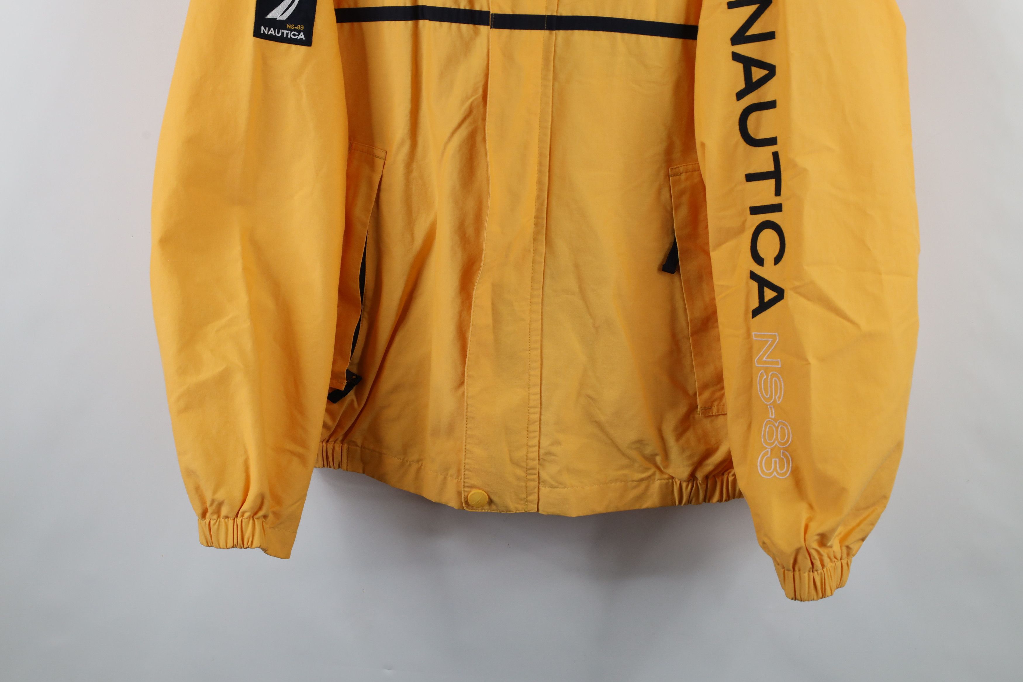 Nautica × Vintage Vintage 90s Nautica Sailing Hooded Windbreaker Jacket Yellow Size US L / EU 52-54 / 3 - 3 Thumbnail