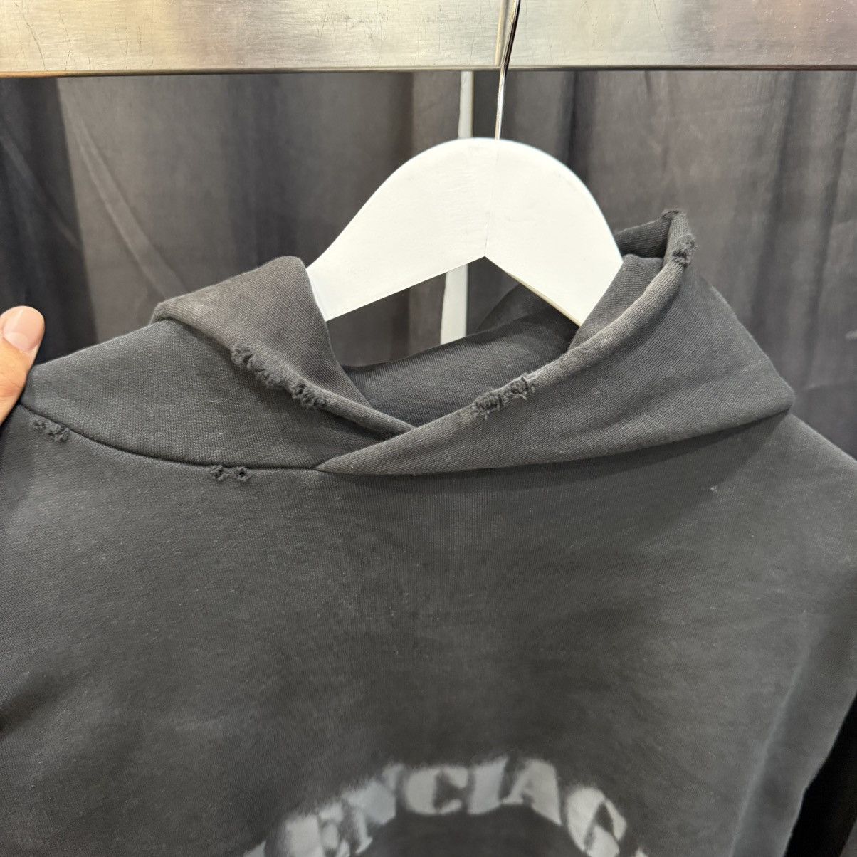 Balenciaga Balenciaga Stencil Type Hoodie Black Size US S / EU 44-46 / 1 - 5 Thumbnail