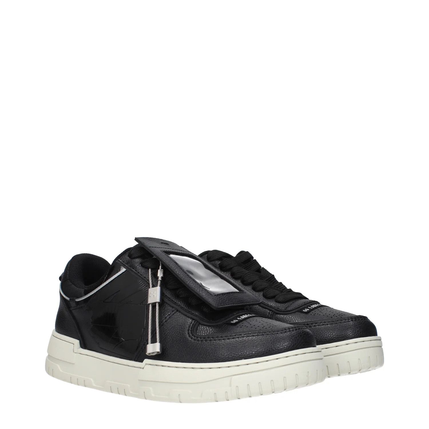 44 LABEL GROUP ob1o1e1025 Low-Top Sneakers in Black Size US 11 / EU 44 - 2 Thumbnail