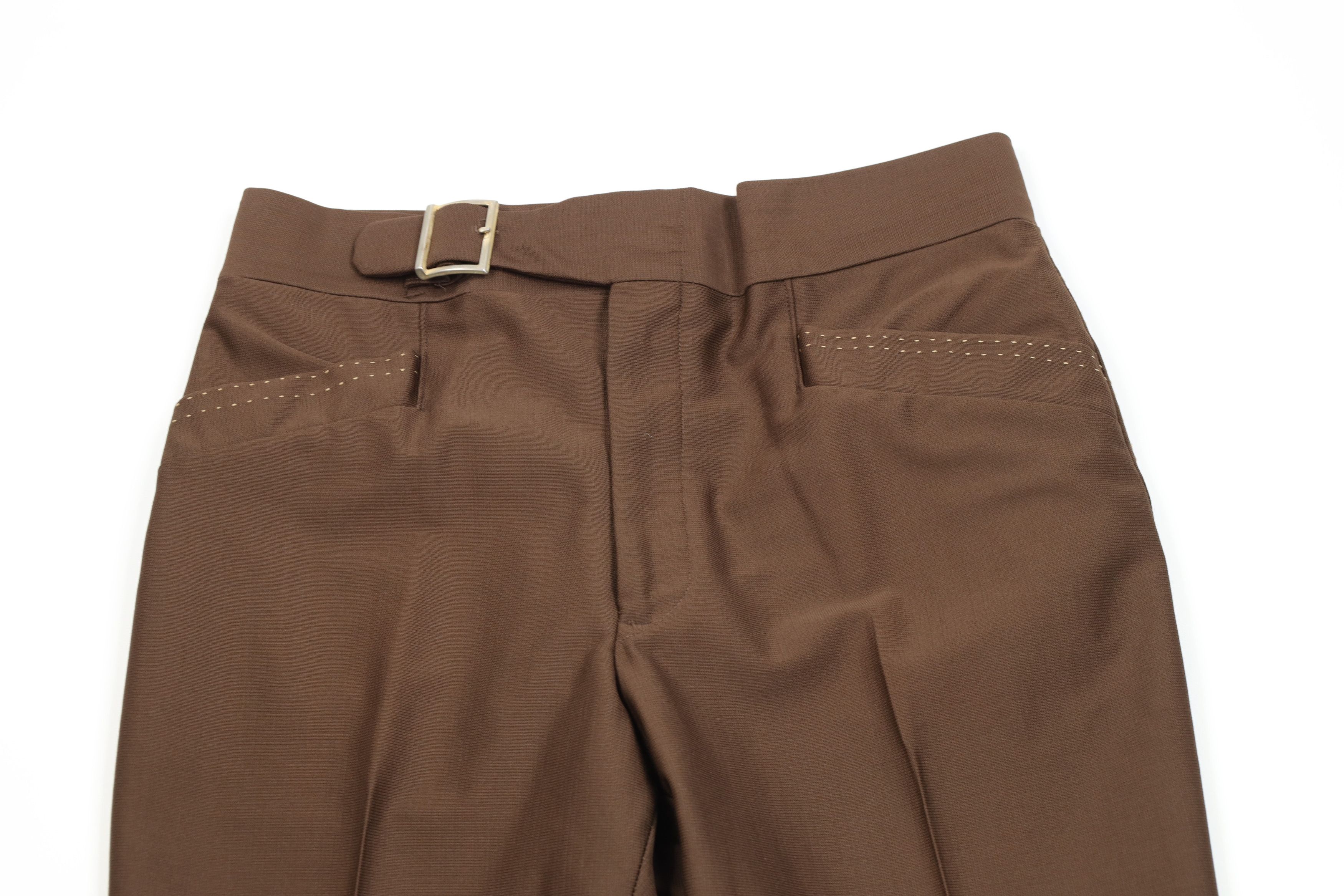 Vintage Vintage 60s 70s Rockabilly Bell Bottoms Pants Brown USA Size US 34 / EU 50 - 2 Thumbnail