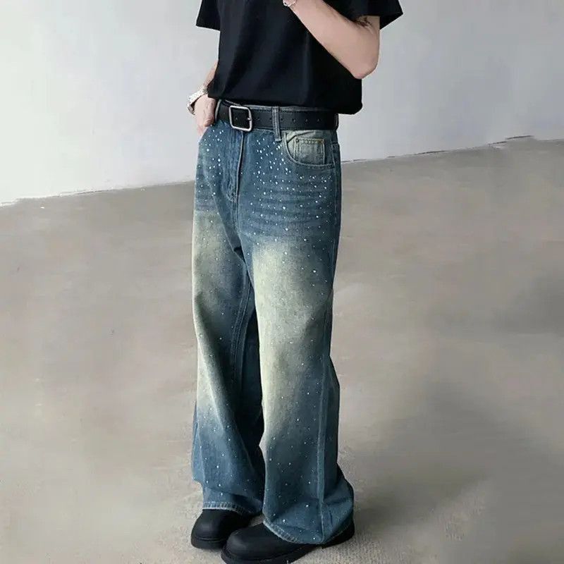 Japanese Brand Diamond Fade Worn Blue Jeans Size US 32 / EU 48 - 6 Thumbnail