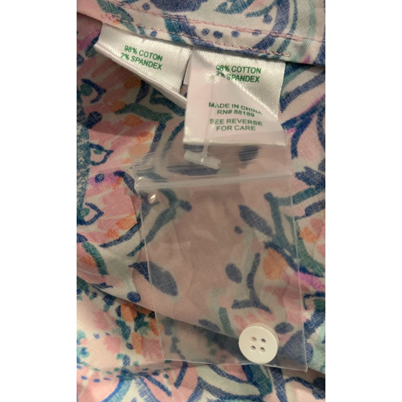 Lilly Pulitzer VINTAGE Lilly Pulitzer Dress Shirt Midi Womens Pink Tropical Stretch 10 Size L / US 10 / IT 46 - 7 Thumbnail