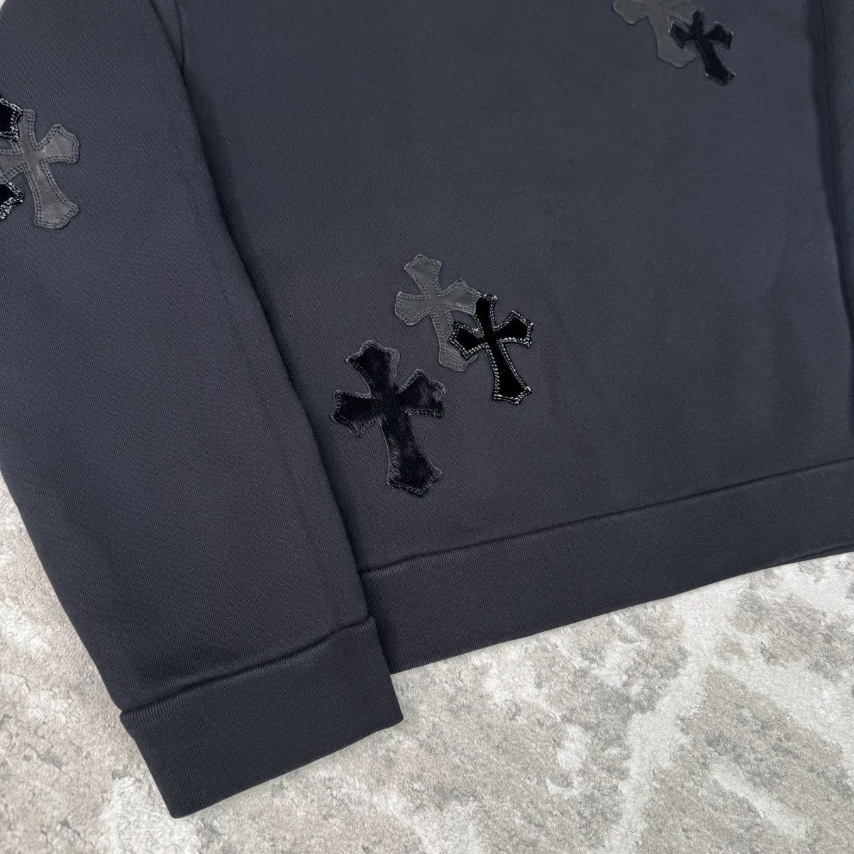 Chrome Hearts Leather multi patch cross pullover crewneck sweatshirt Size US M / EU 48-50 / 2 - 5 Thumbnail