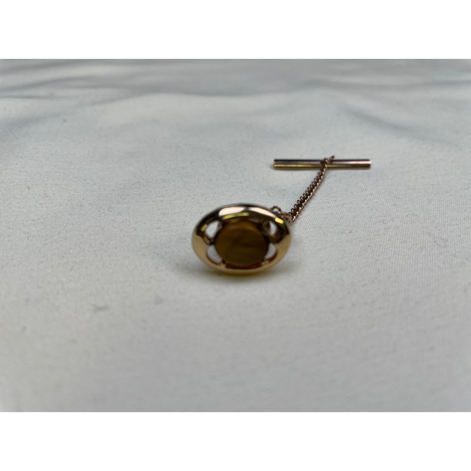 Other Vintage Swank Genuine Tiger Eye Tie Tack SKU 6339 Size ONE SIZE - 4 Thumbnail