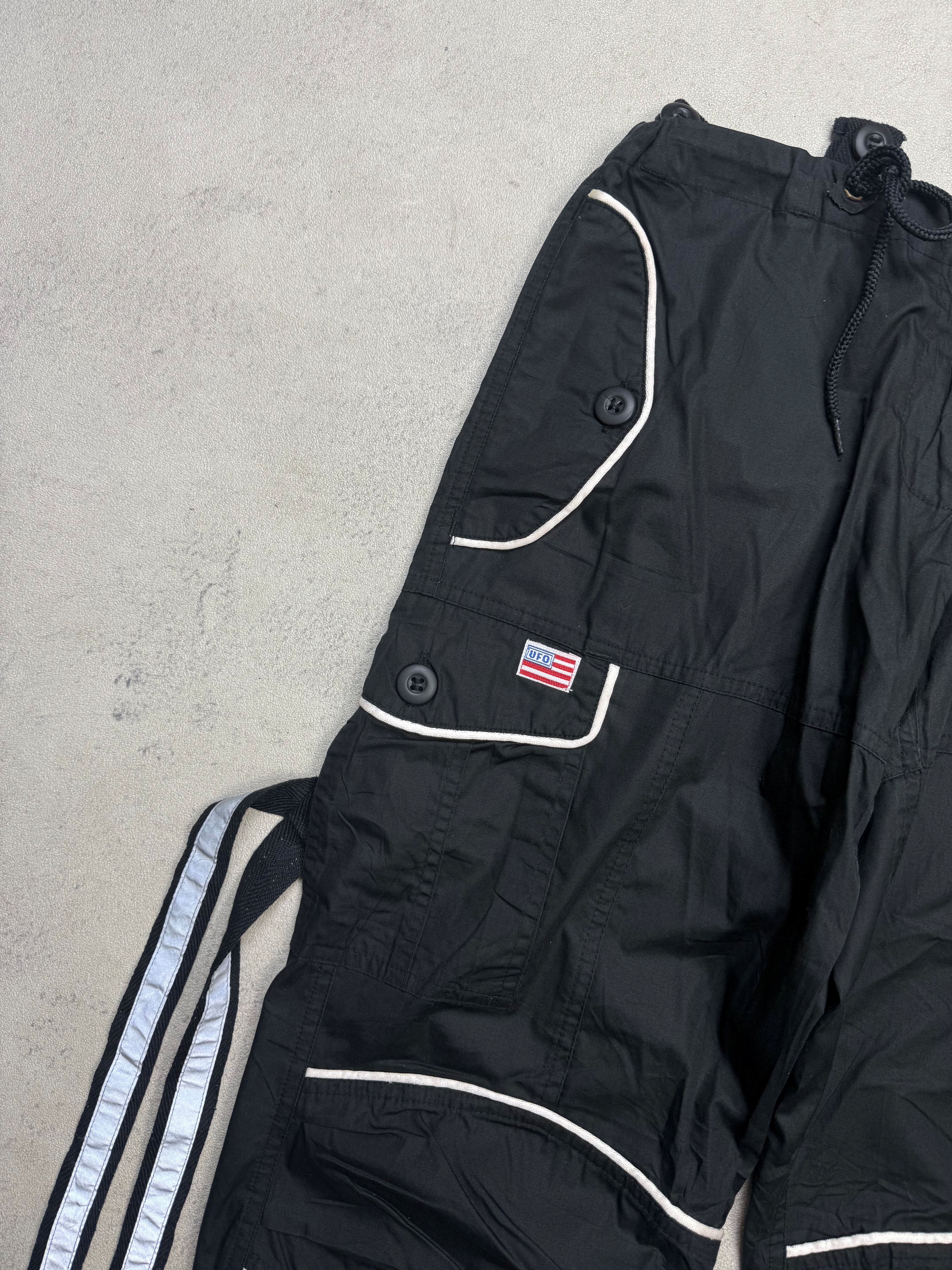 Japanese Brand UFO Multi Pocket Technical Cargo Cropped Pants Y2K Size 28" / US 6 / IT 42 - 4 Thumbnail