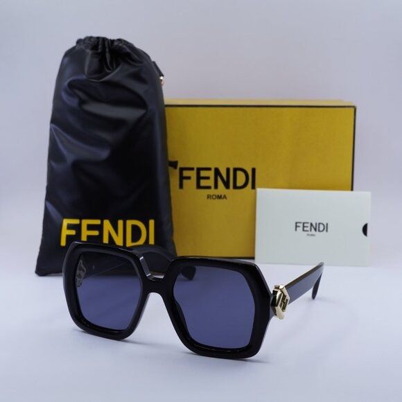 Fendi 🕶️ New Fendi FE40139F 01V Sunglasses - Shiny Black Frame Size ONE SIZE - 9 Thumbnail