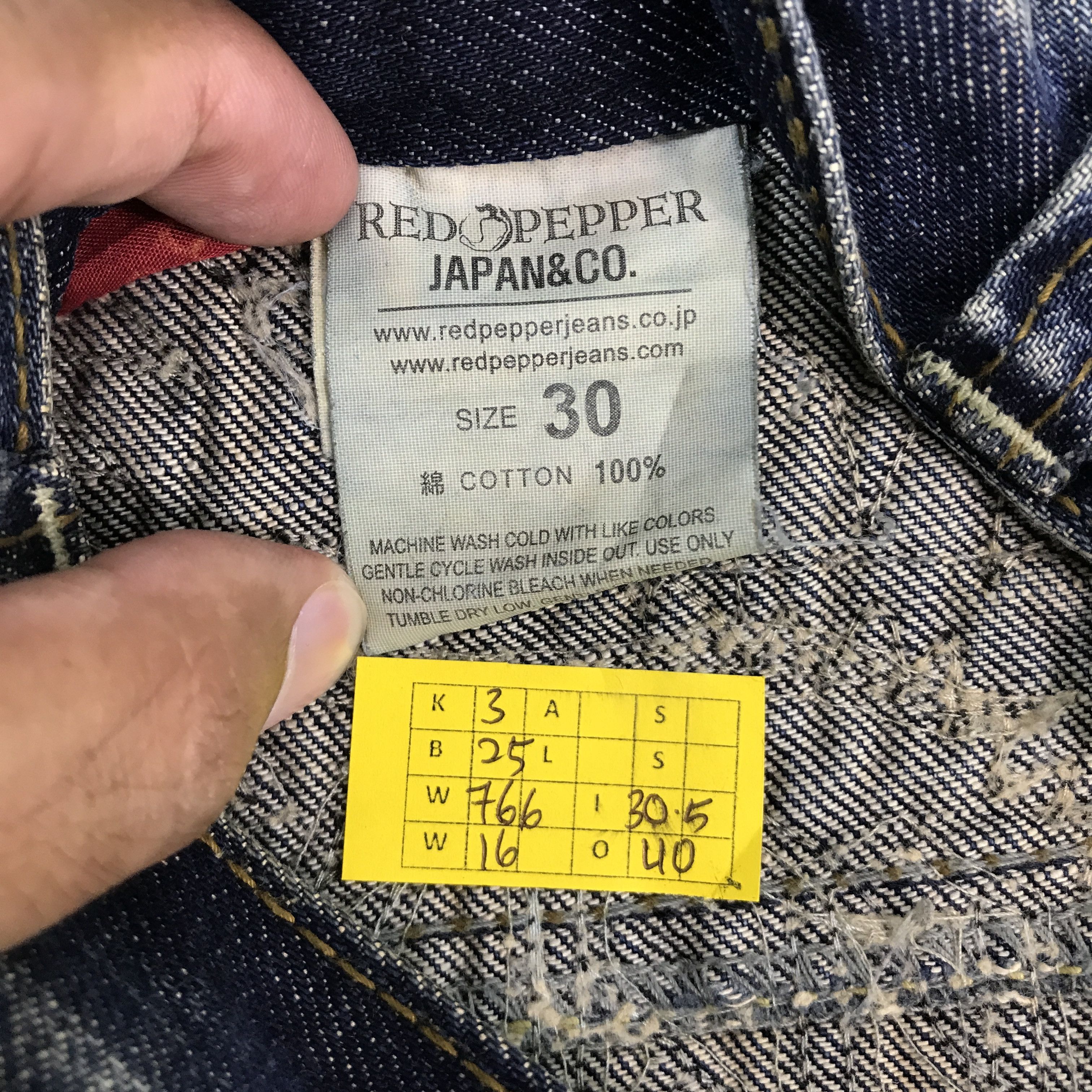 Japanese Brand red pepper Japan design Denim jeans Pants Size US 30 / EU 46 - 15 Thumbnail